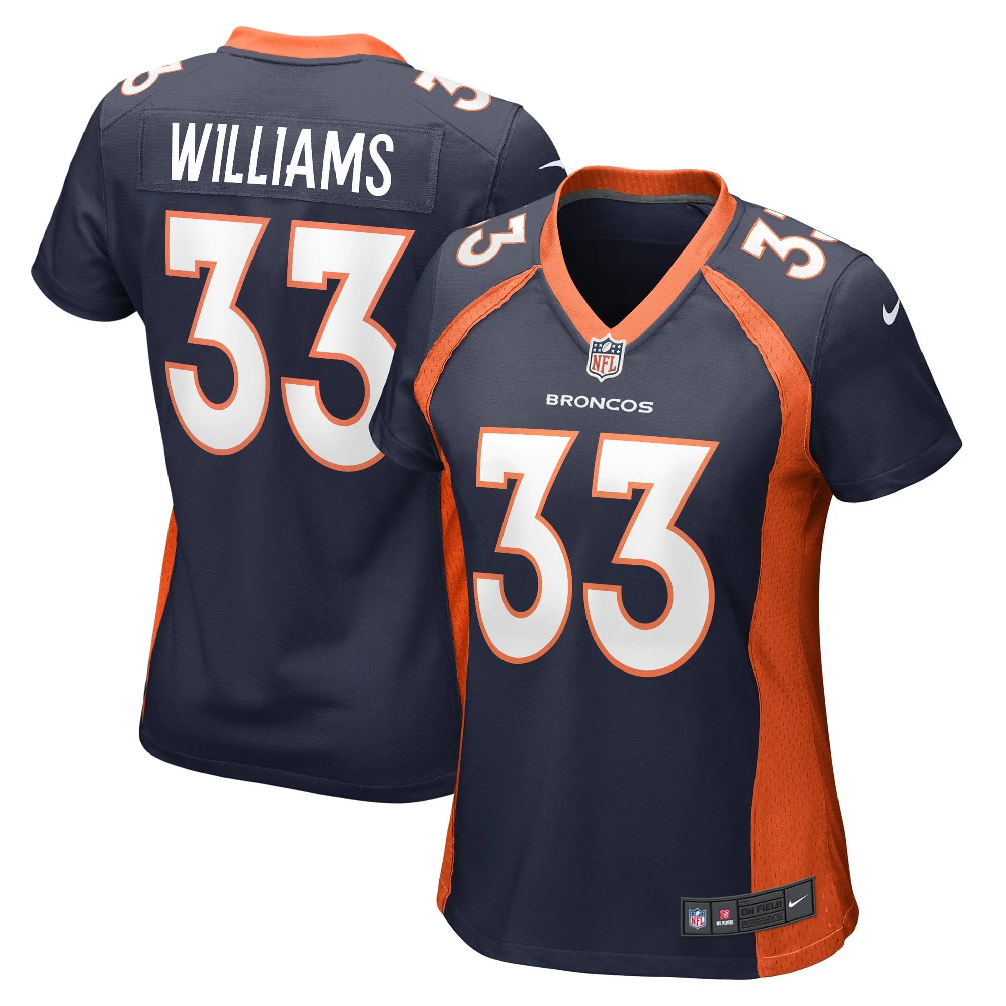 Javonte Williams Denver Broncos  Women's Home Game Player Jersey - Navy