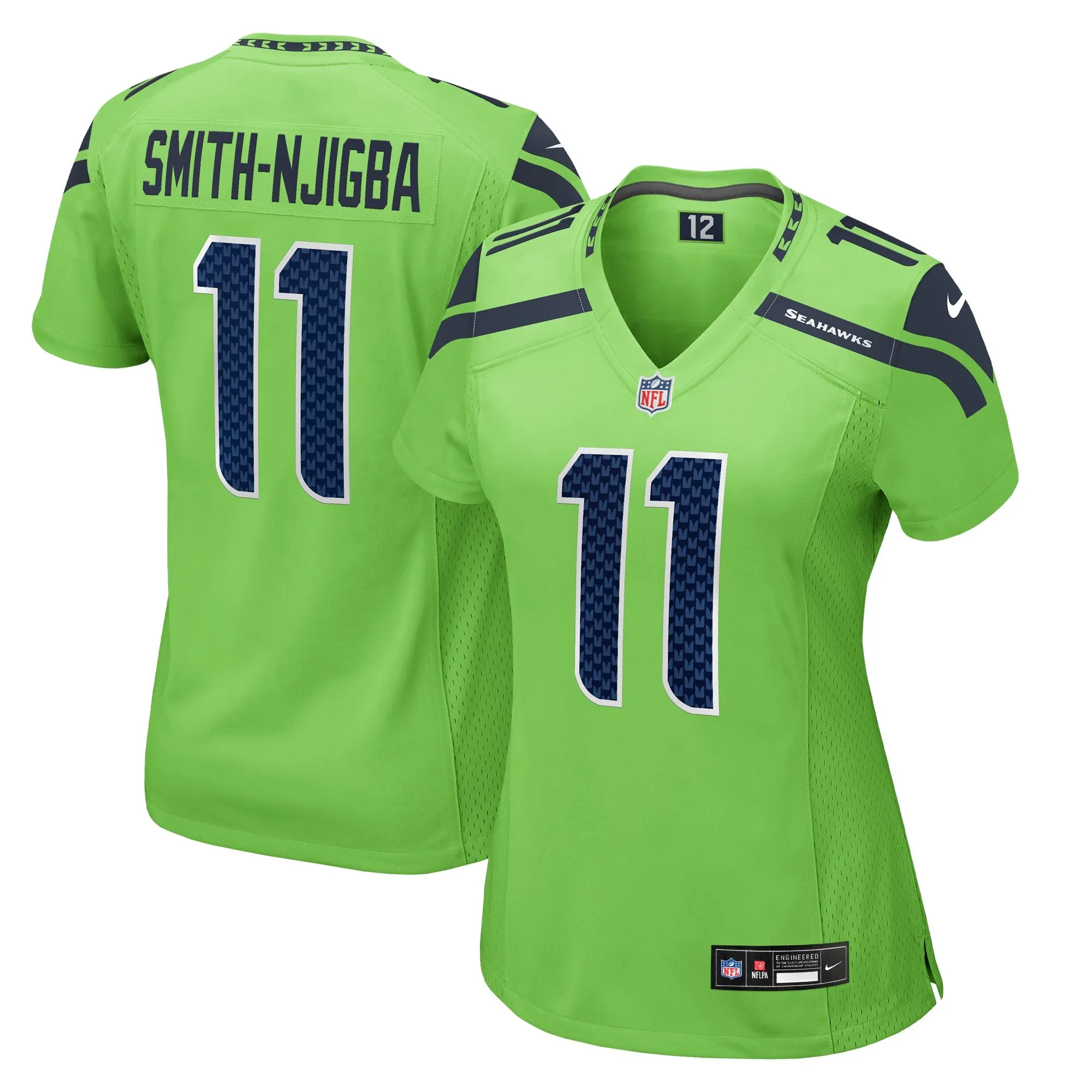 Jaxon Smith-Njigba Seattle Seahawks  Women's  Game Jersey - Neon Green