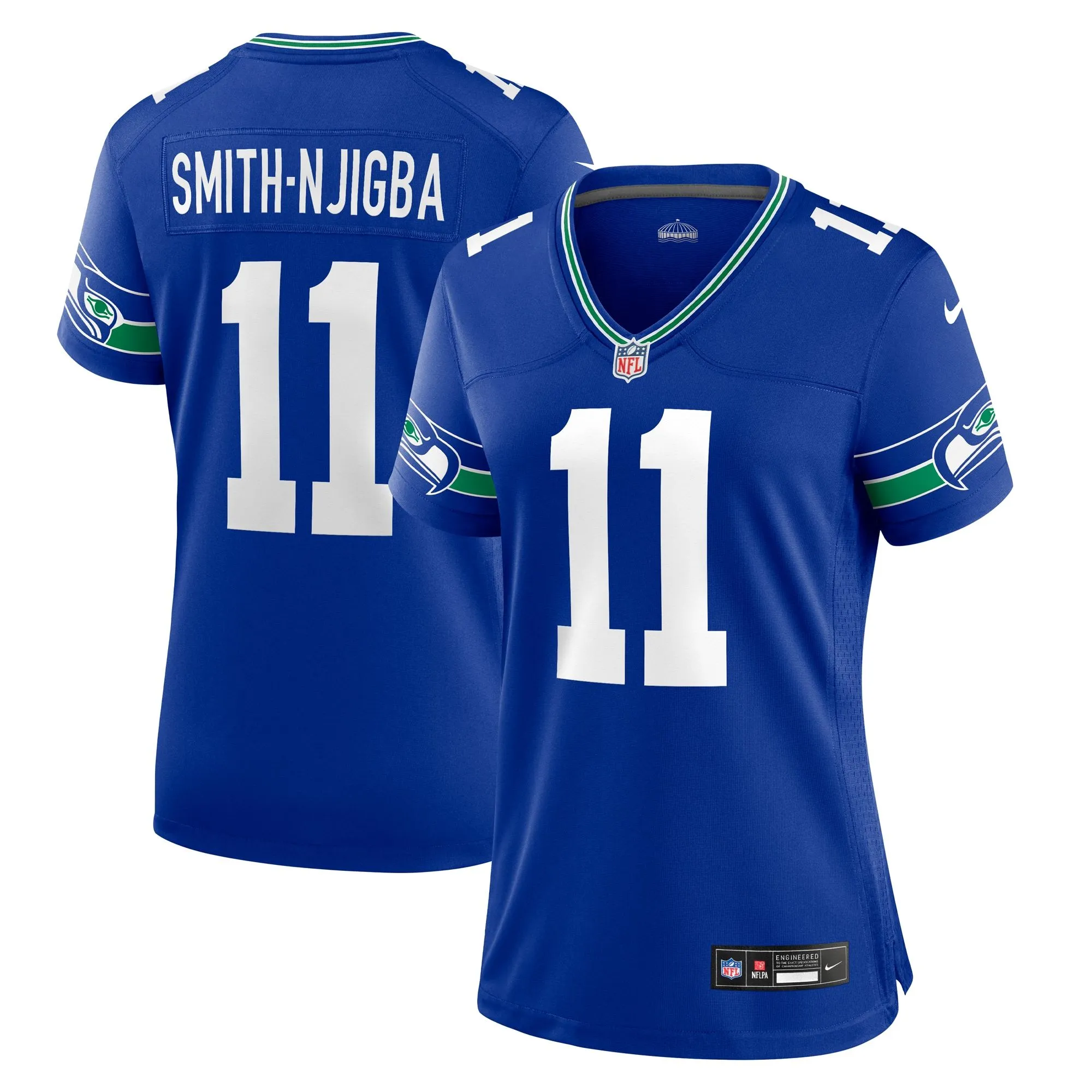 Jaxon Smith-Njigba Seattle Seahawks  Women's Throwback Player Game Jersey - Royal