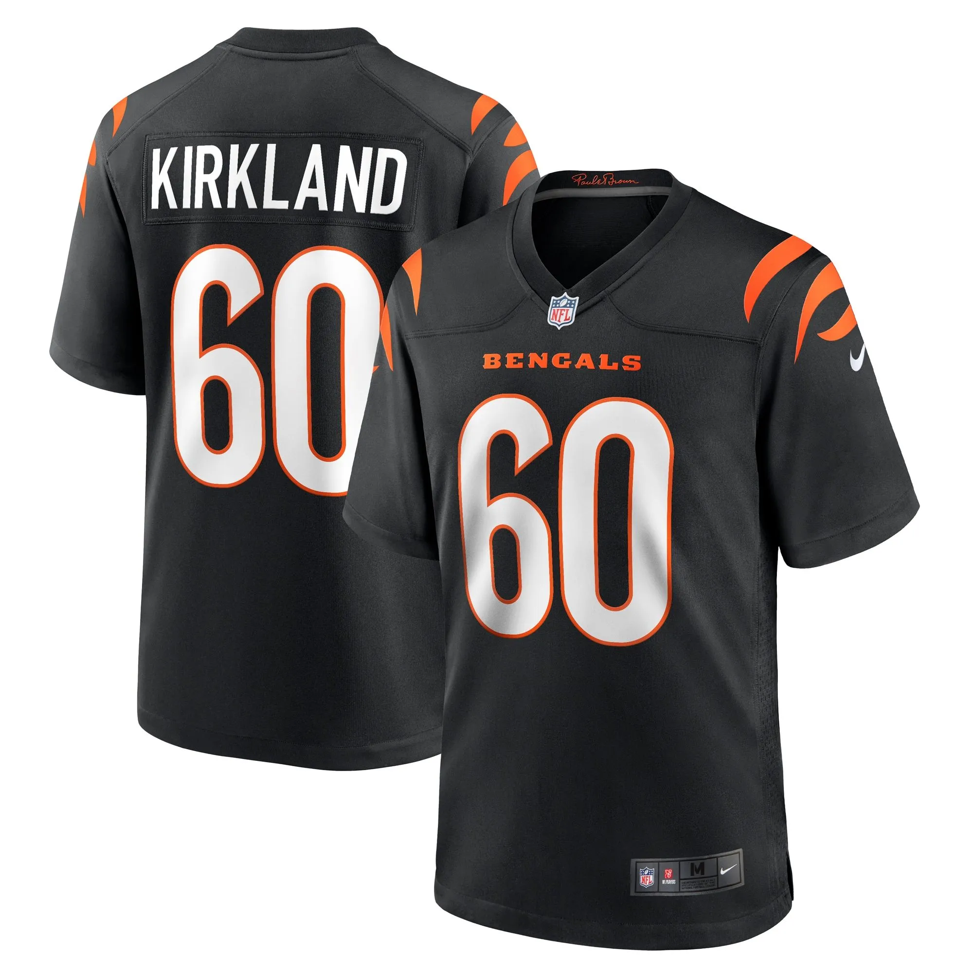 Jaxson Kirkland Cincinnati Bengals  Team Game Jersey -  Black