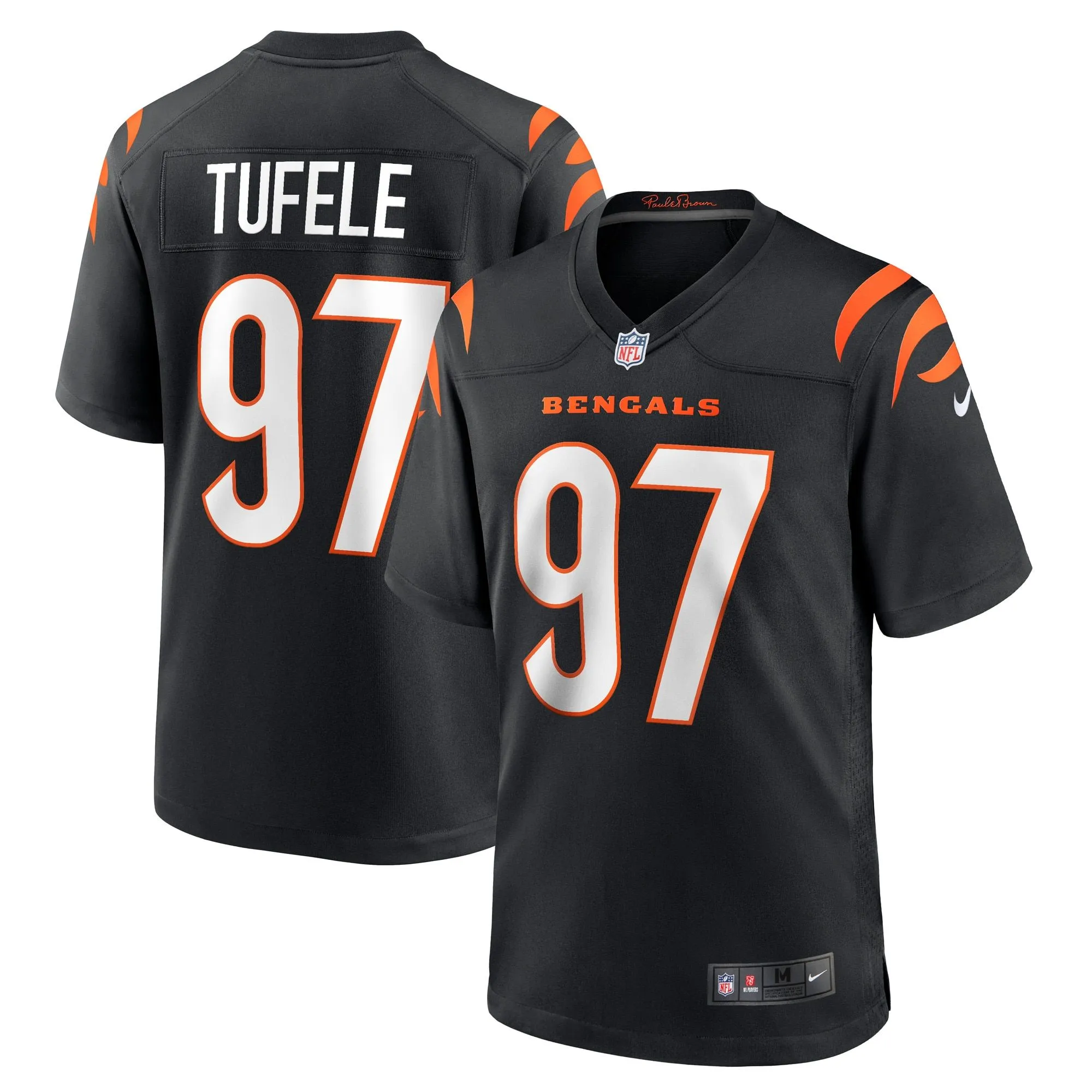 Jay Tufele Cincinnati Bengals  Game Player Jersey - Black