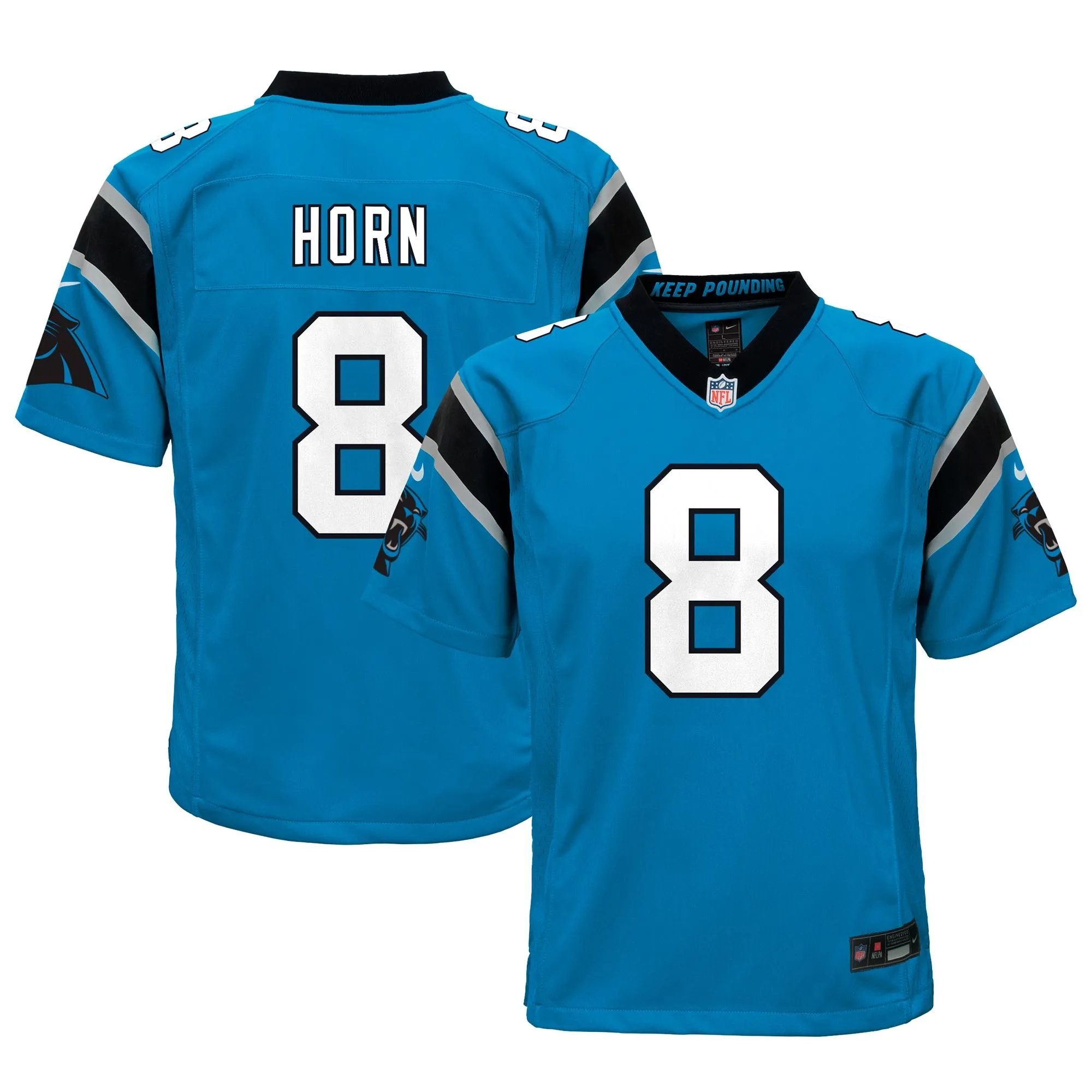 Jaycee Horn Carolina Panthers  Youth Game Jersey - Blue