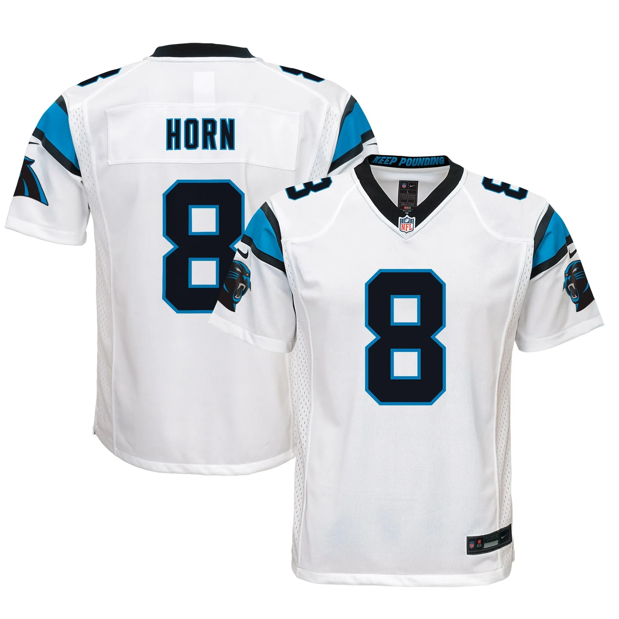 Jaycee Horn Carolina Panthers  Youth Game Jersey - White