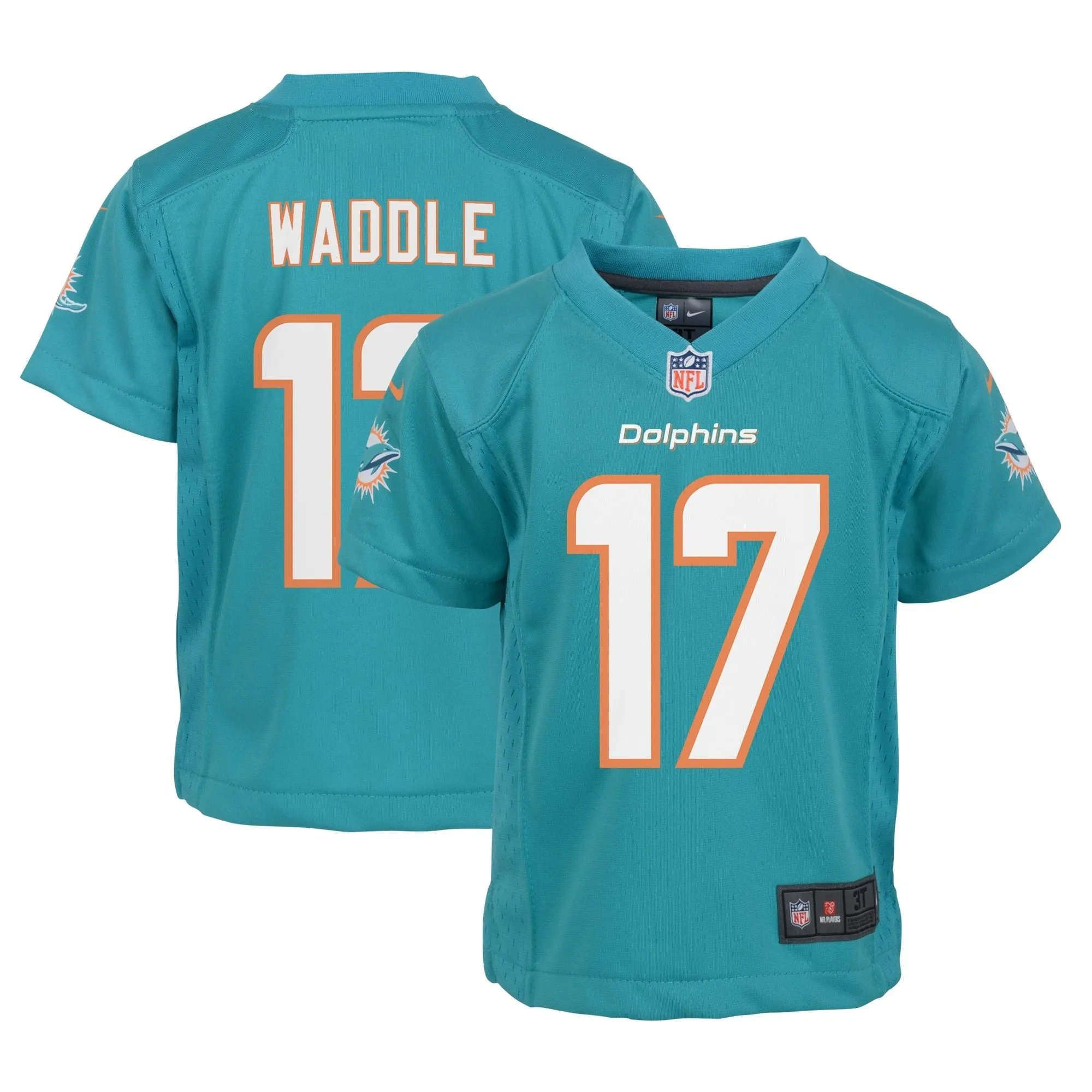 Jaylen Waddle Miami Dolphins  Infant Player Game Jersey - Aqua