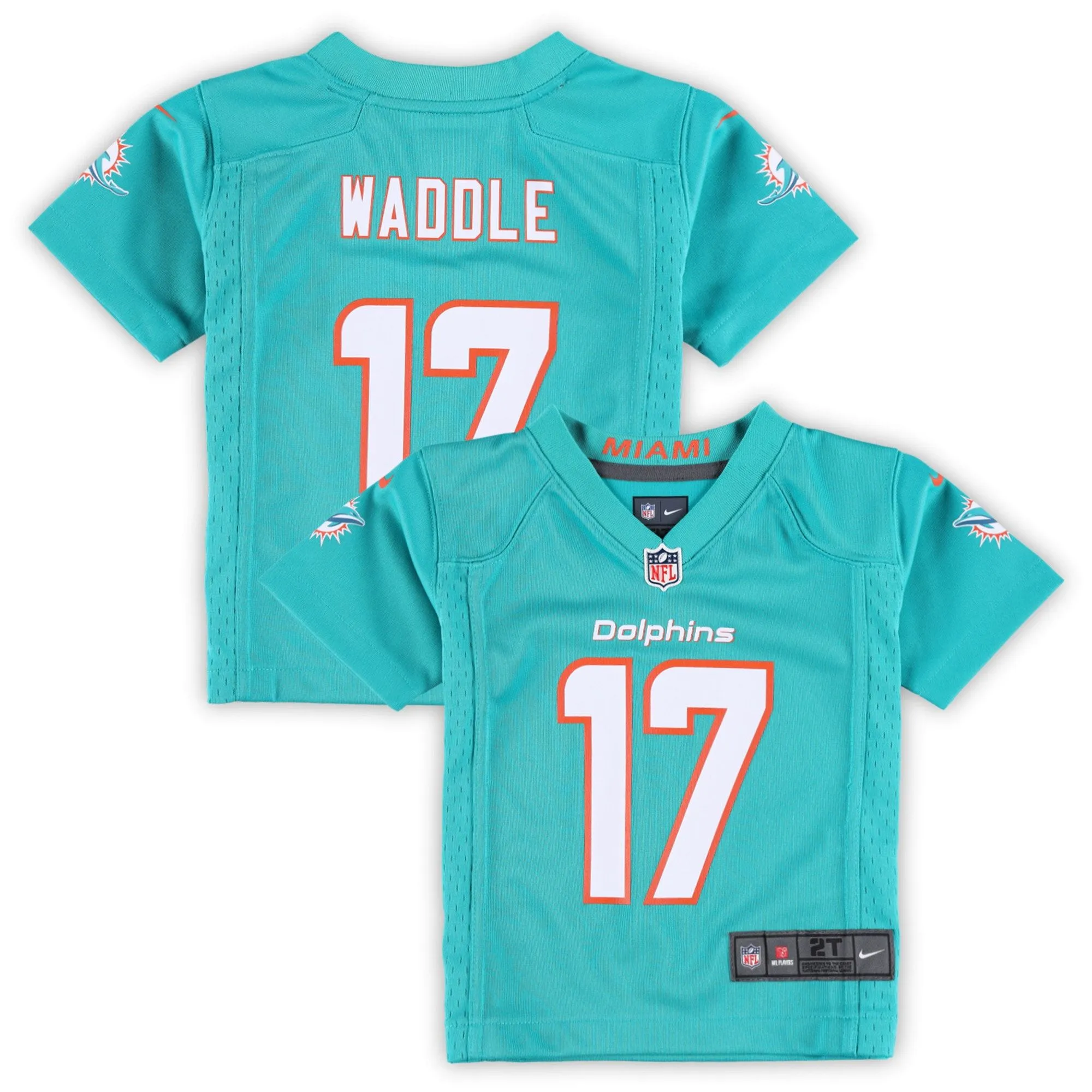 Jaylen Waddle Miami Dolphins  Toddler Game Jersey - Aqua