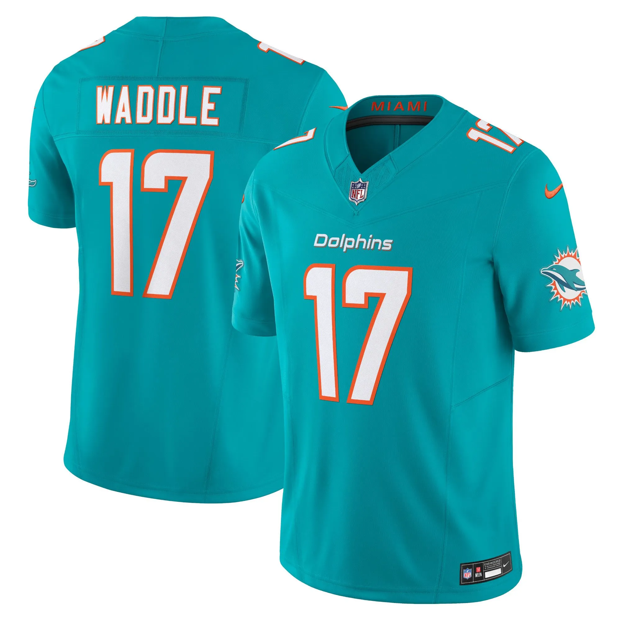 Jaylen Waddle Miami Dolphins  Vapor F.U.S.E. Limited Jersey - Aqua