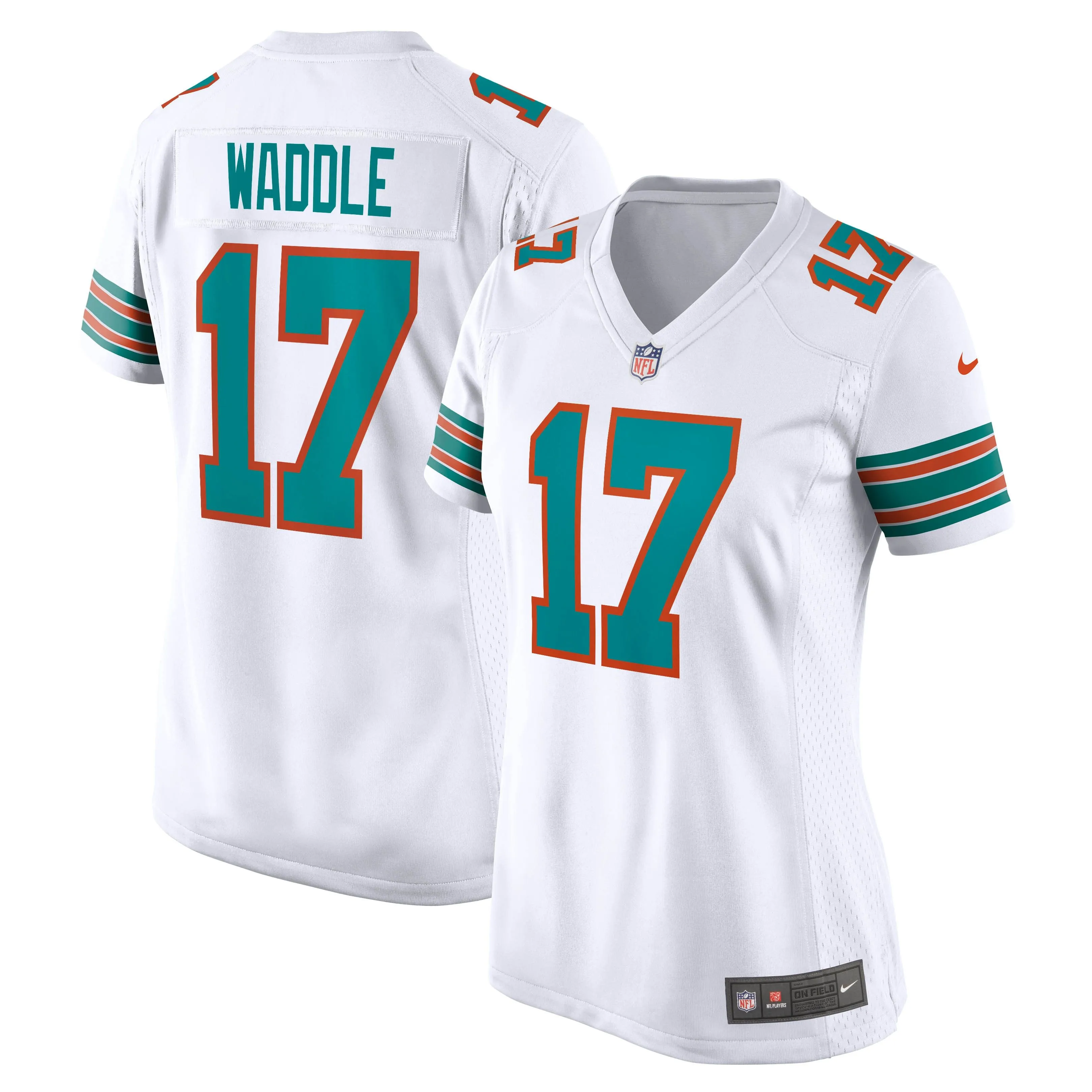 Jaylen Waddle Miami Dolphins  Women's Game Jersey - White