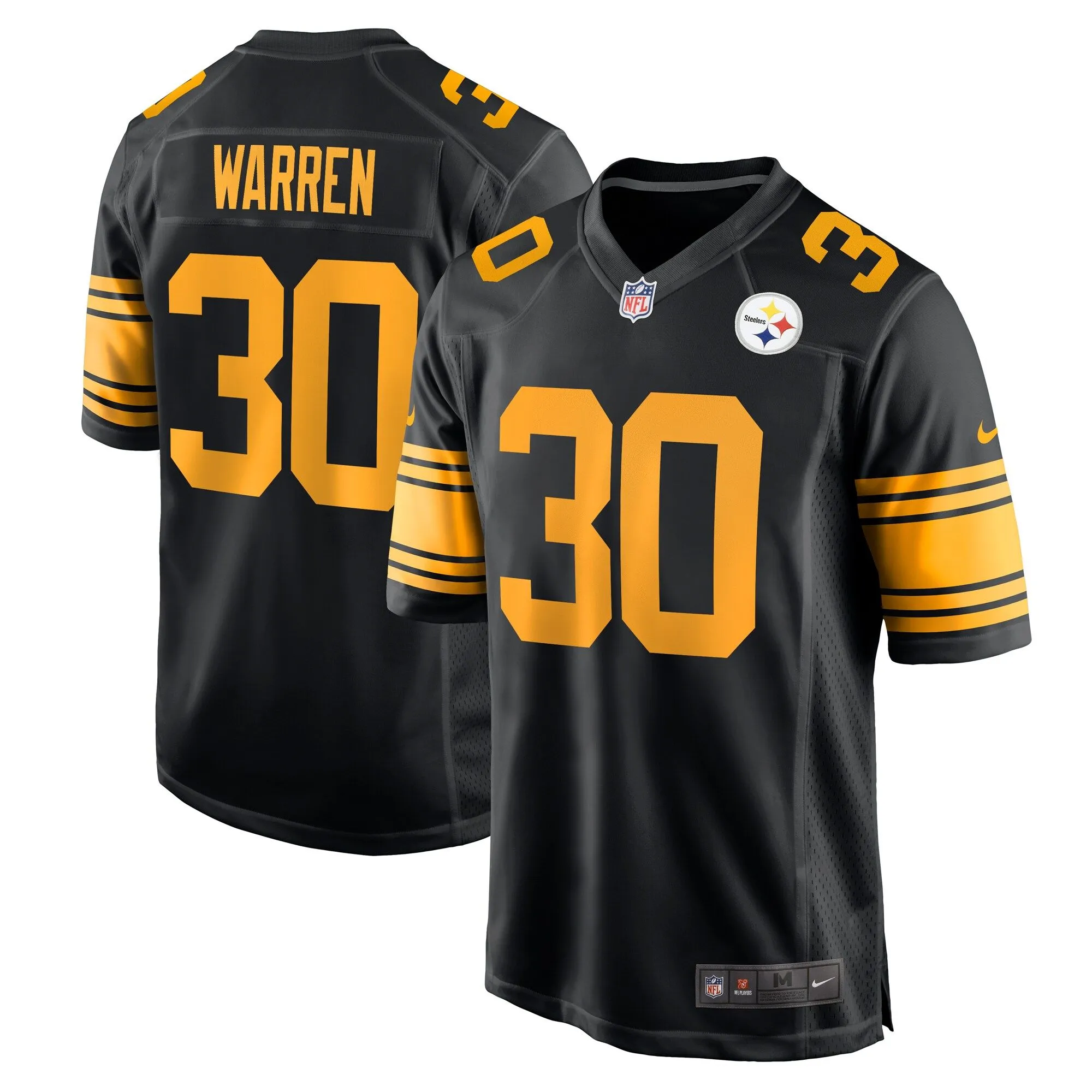 Jaylen Warren Pittsburgh Steelers  Alternate Game Jersey -  Black