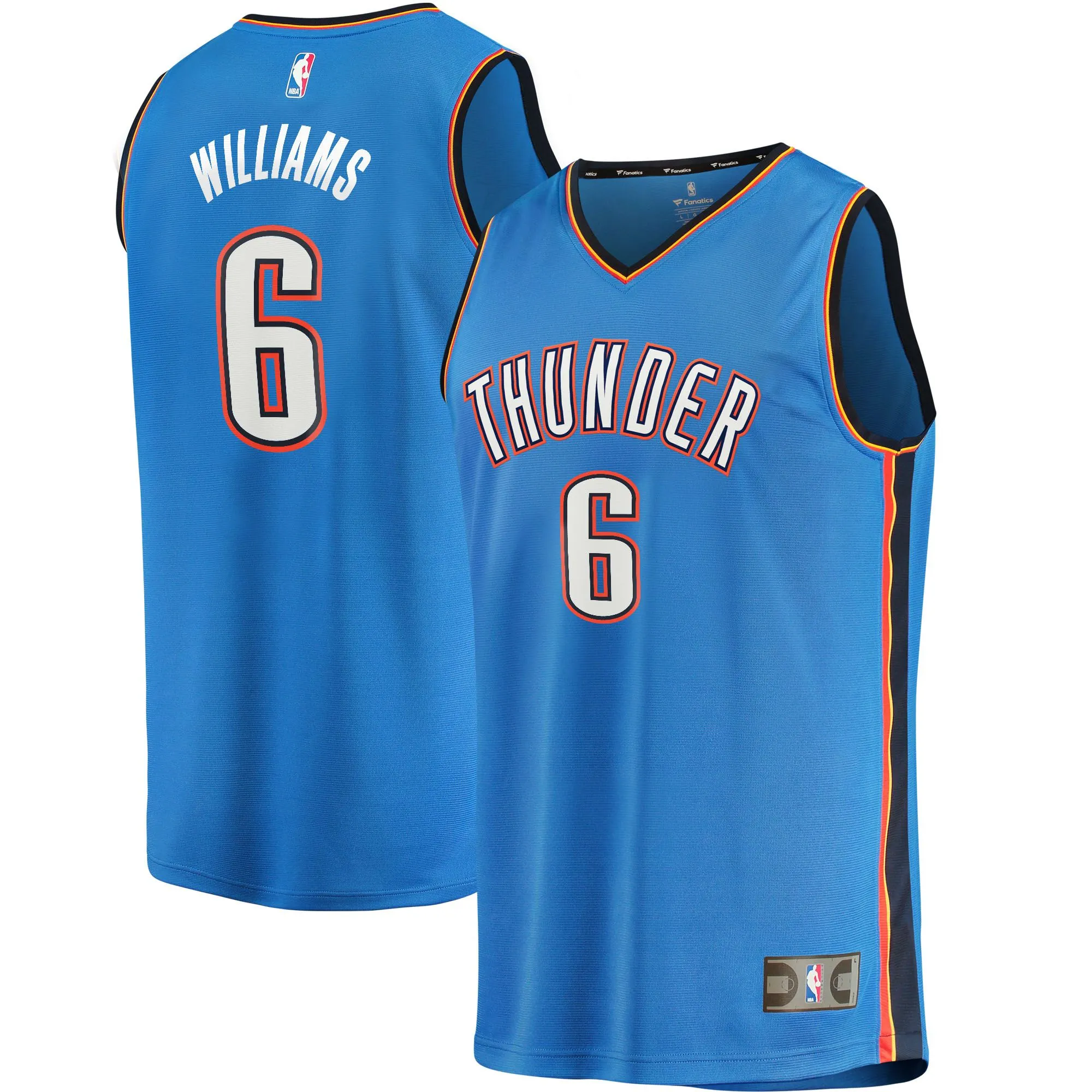 Jaylin Williams Oklahoma City Thunder Fanatics Branded 2021/22 Fast Break Replica Jersey - Icon Edition - Blue