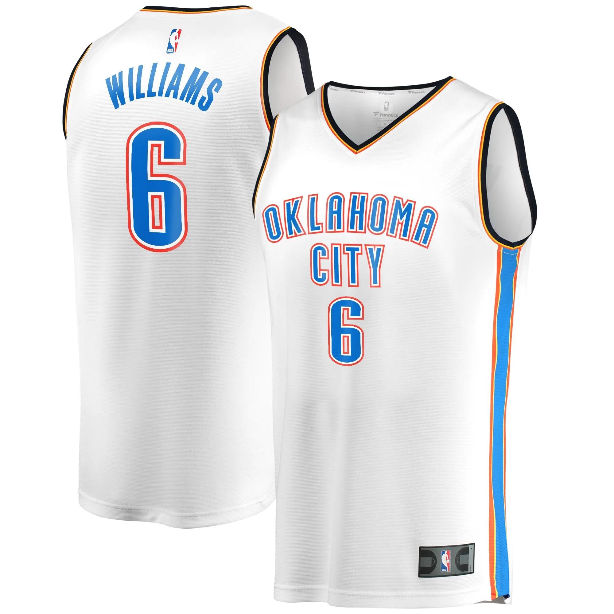 Jaylin Williams Oklahoma City Thunder Fanatics Branded Fast Break Player Jersey - Association Edition - White