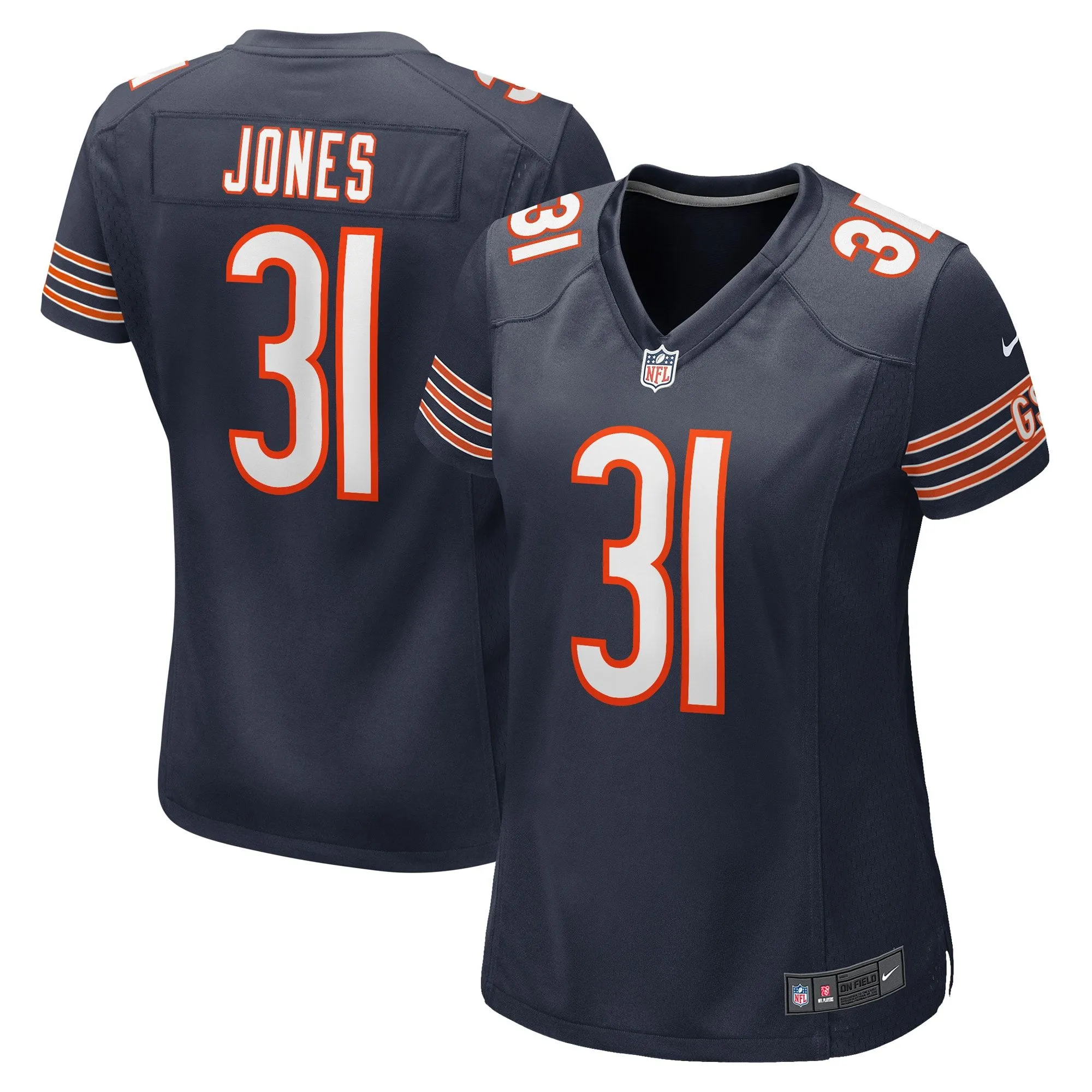 Jaylon Jones Chicago Bears  Women's Game Player Jersey - Navy