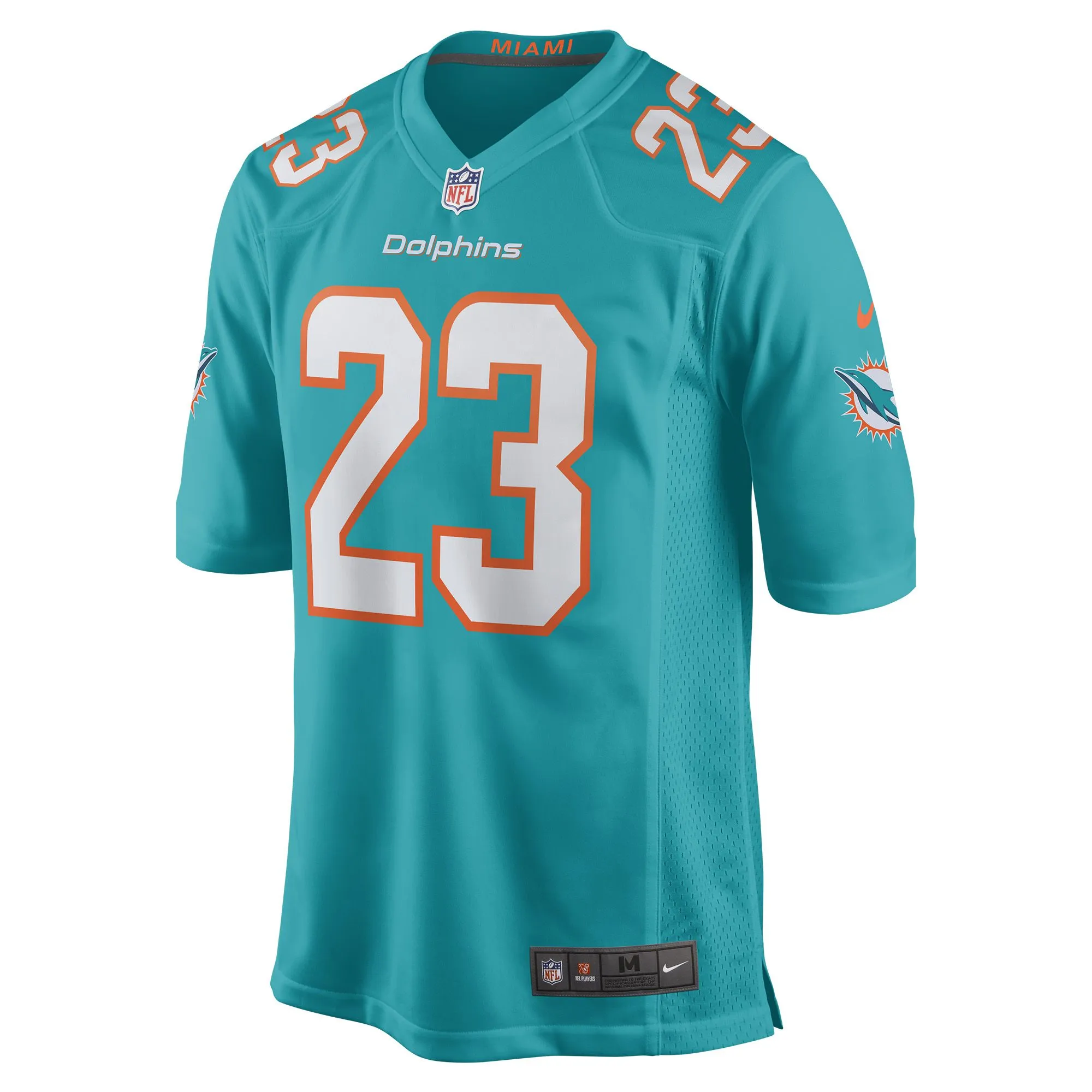 Jeff Wilson Jr. Miami Dolphins  Game Player Jersey - Aqua