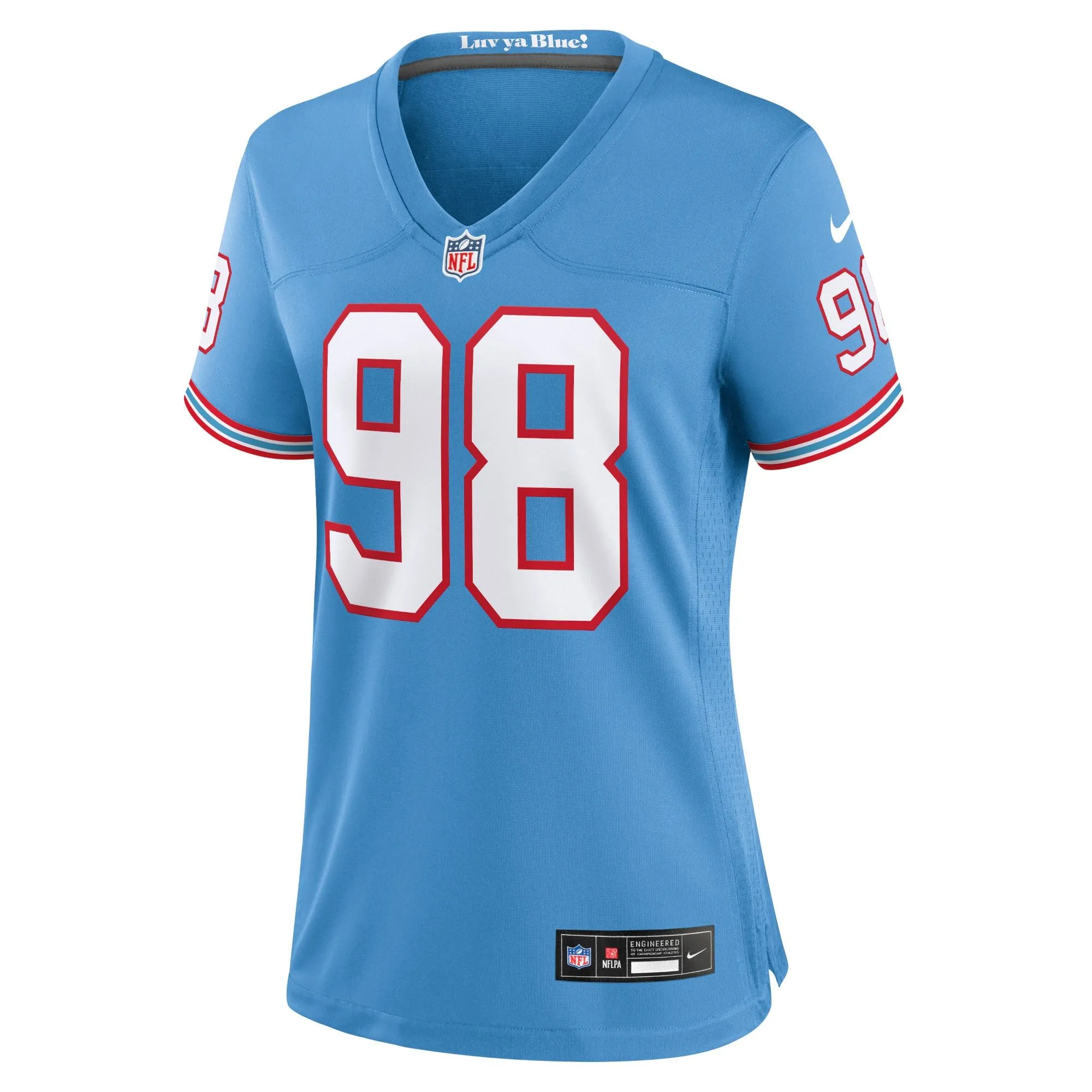 Jeffery Simmons Tennessee Titans  Women's Player Jersey - Light Blue