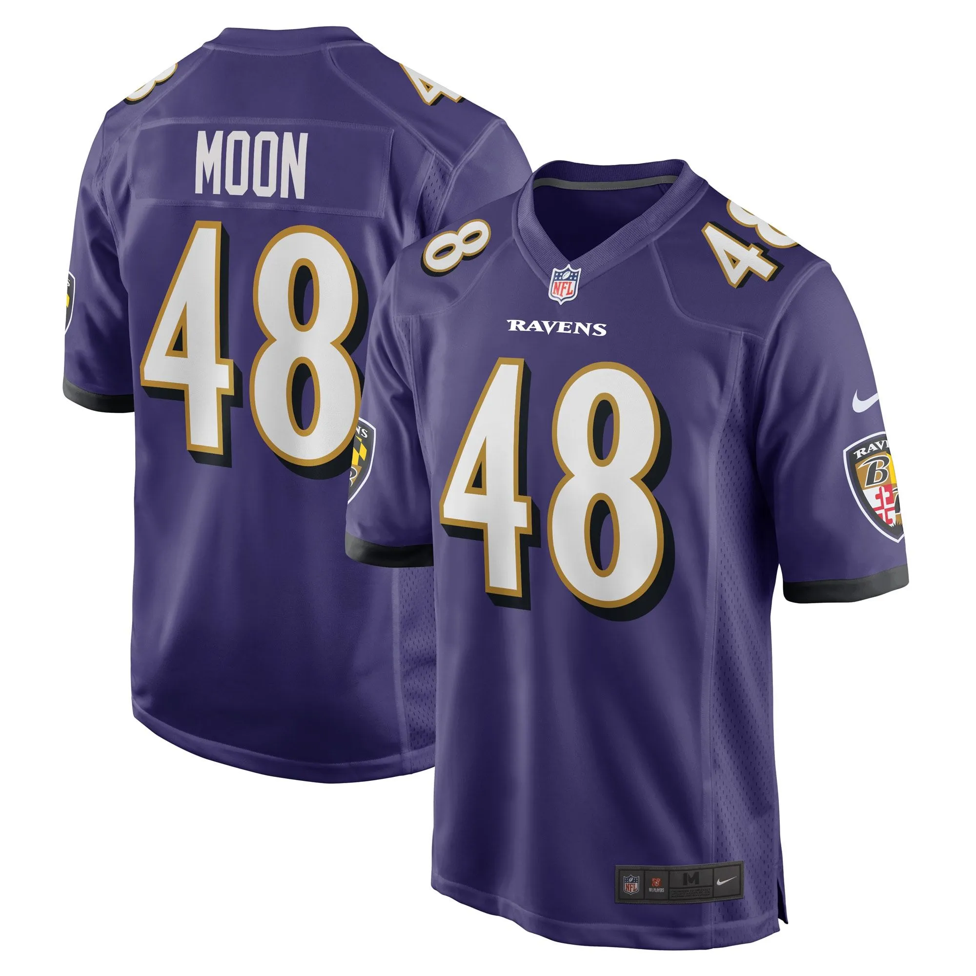 Jeremiah Moon Baltimore Ravens  Game Player Jersey - Purple