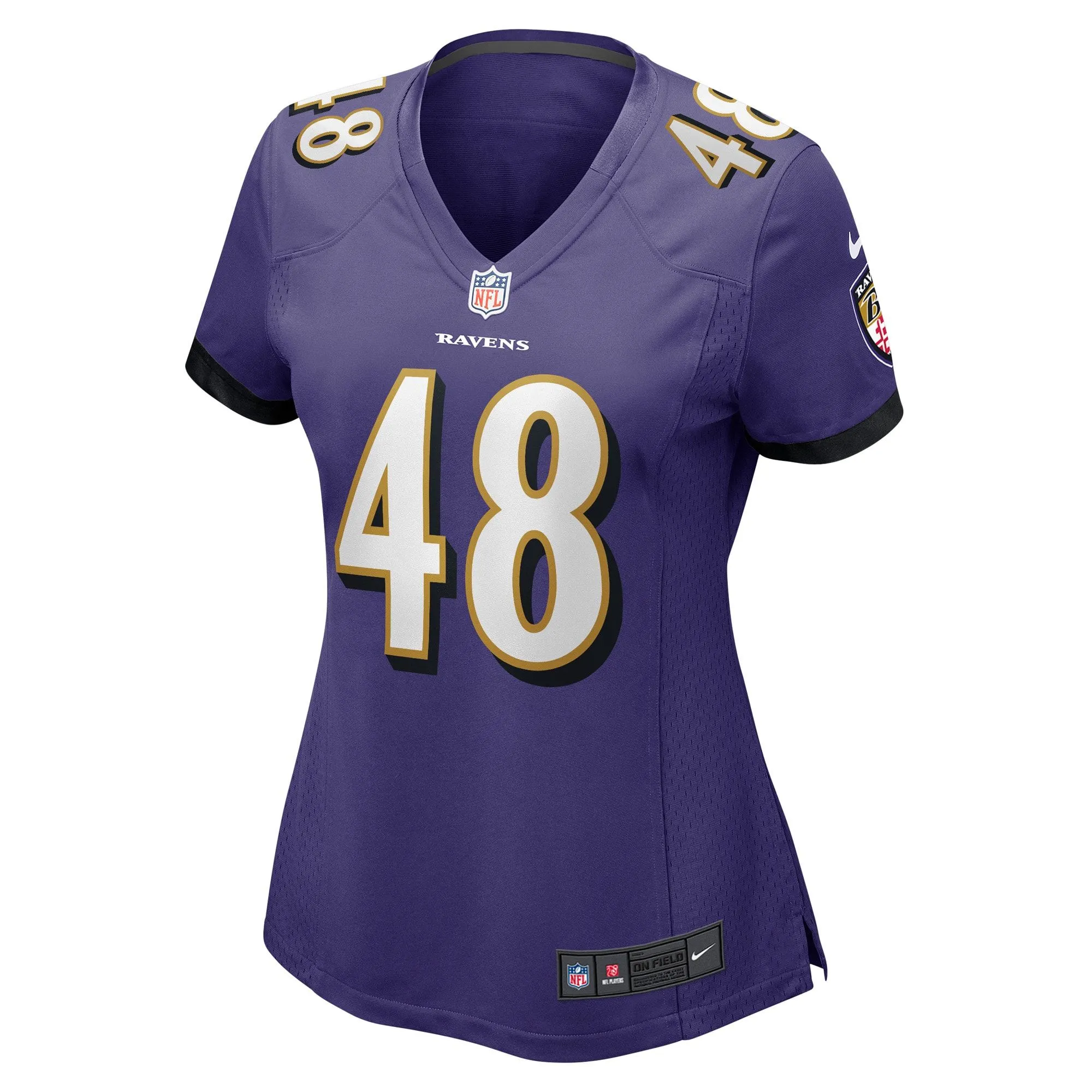 Jeremiah Moon Baltimore Ravens  Women's Game Player Jersey - Purple