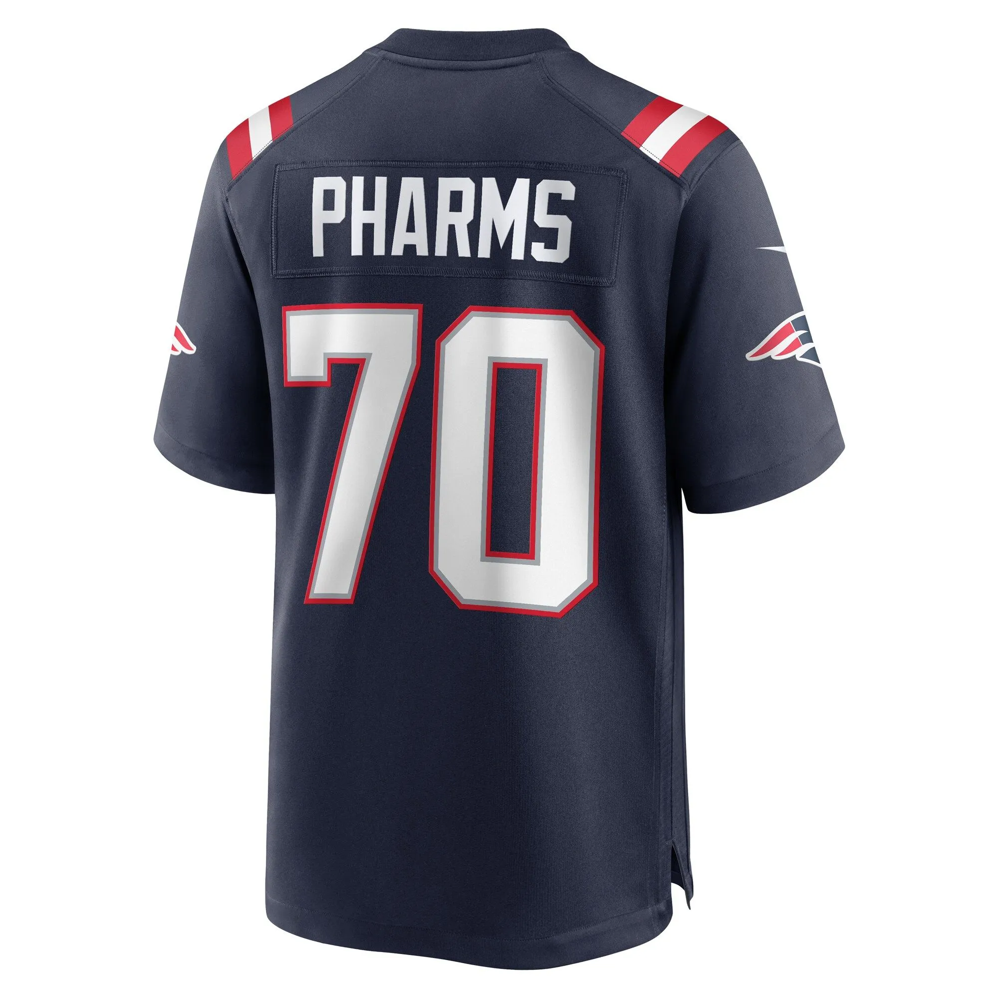 Jeremiah Pharms Jr. New England Patriots  Team Game Jersey -  Navy