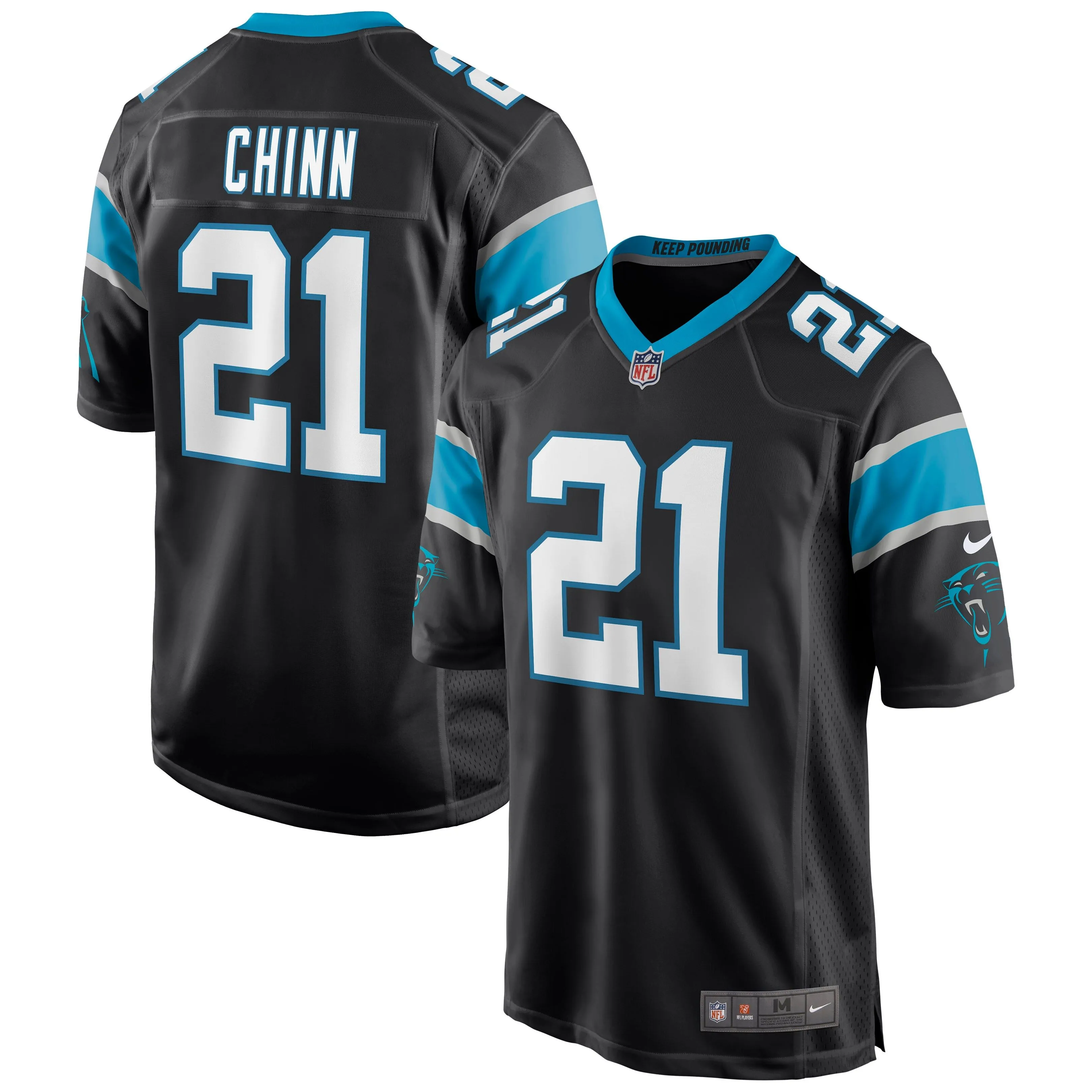 Jeremy Chinn Carolina Panthers  Game Jersey - Black