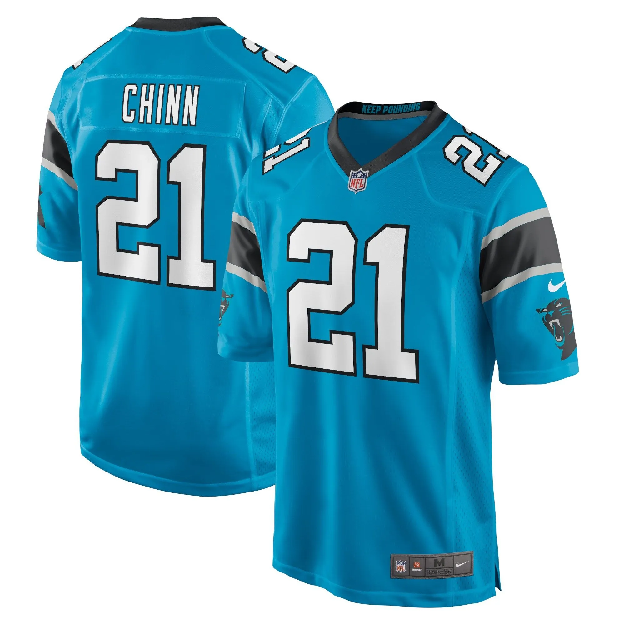 Jeremy Chinn Carolina Panthers  Game Jersey - Blue