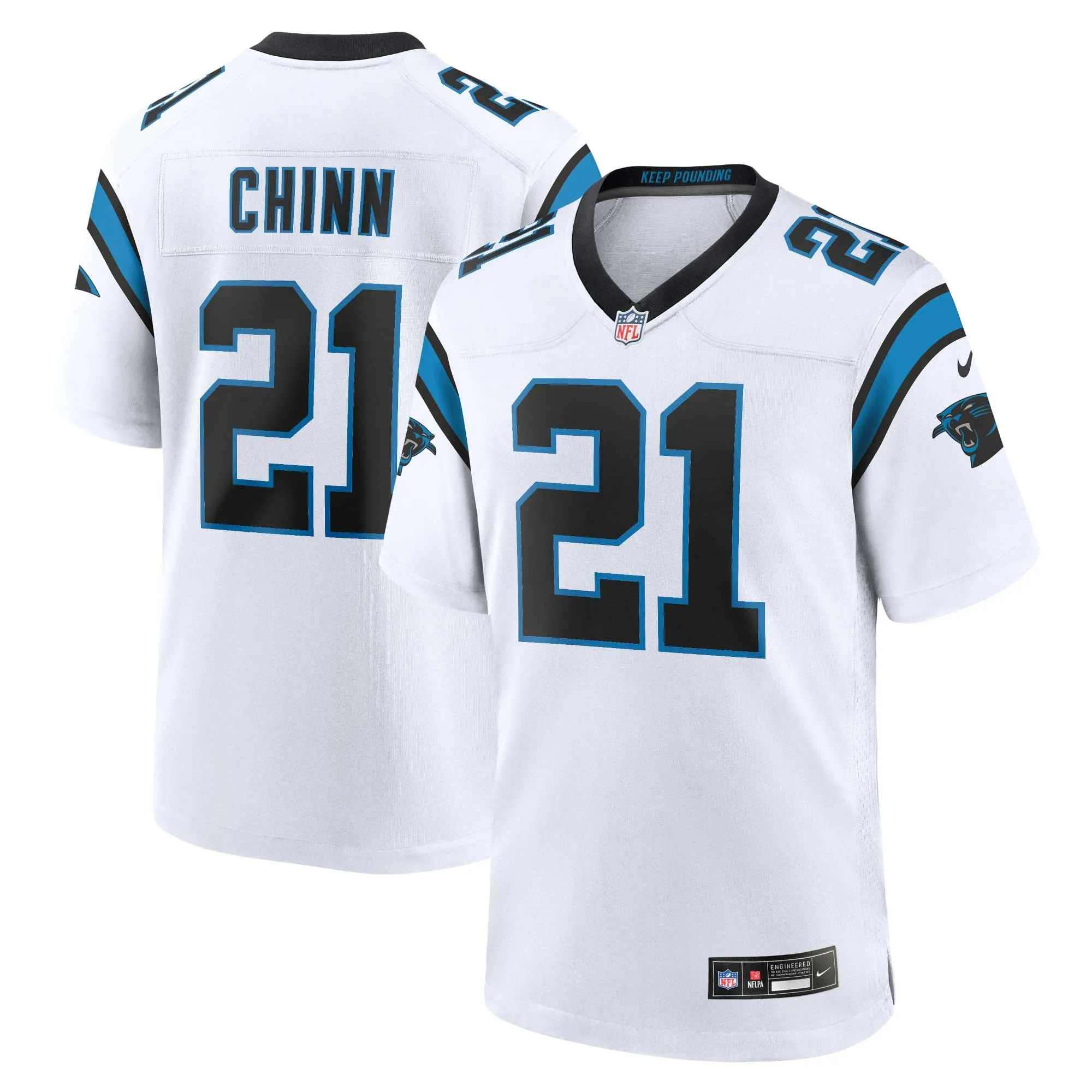 Jeremy Chinn Carolina Panthers  Game Jersey - White