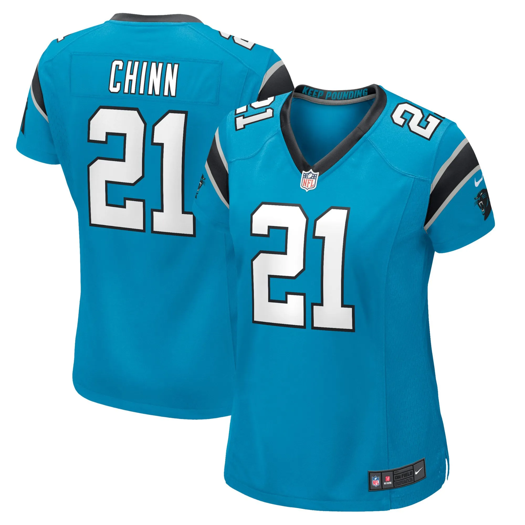 Jeremy Chinn Carolina Panthers  Women's Player Game Jersey - Blue