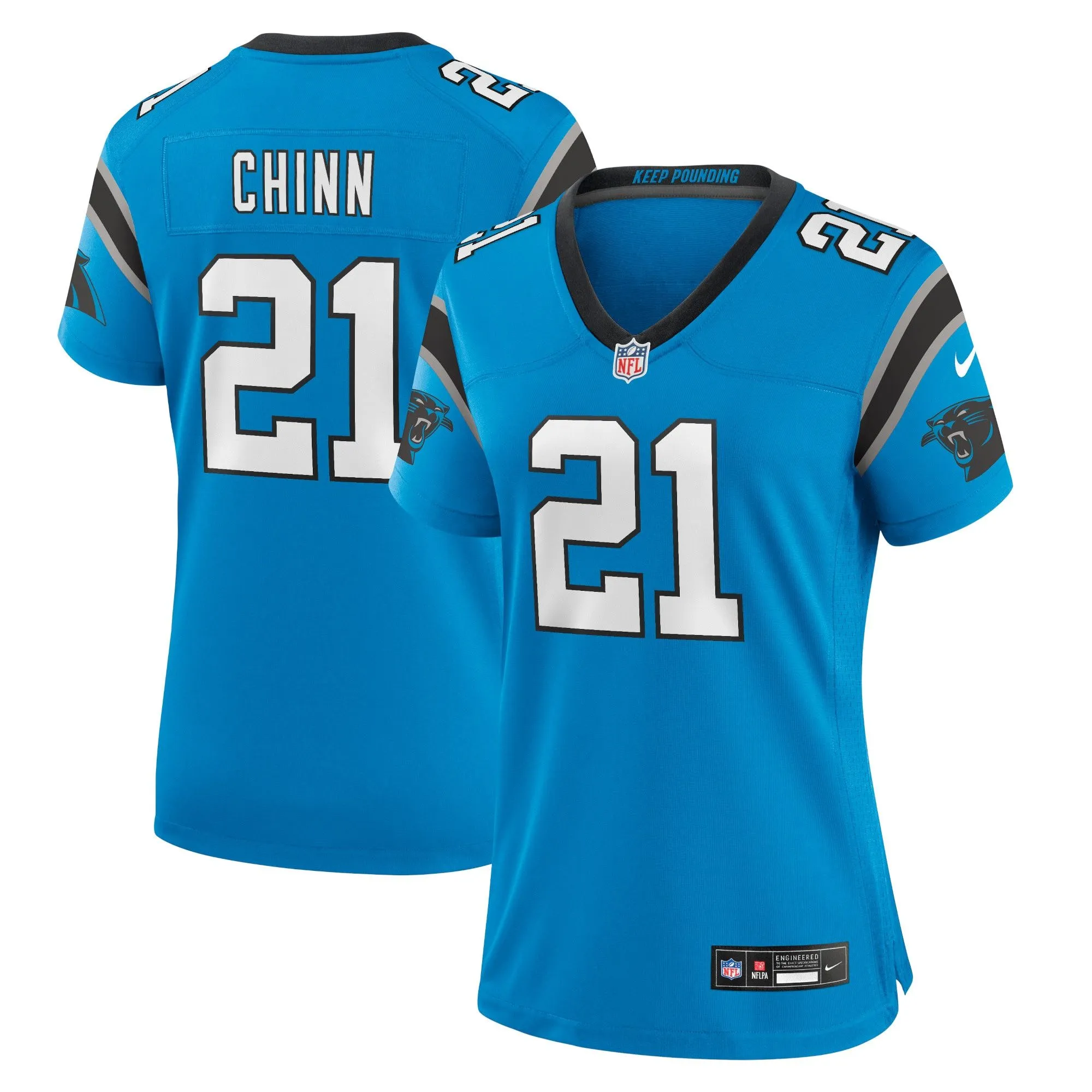 Jeremy Chinn Carolina Panthers  Women's Player Jersey - Blue