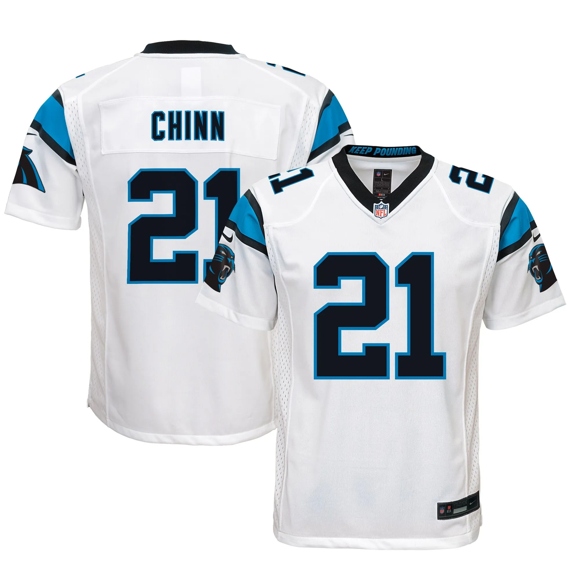 Jeremy Chinn Carolina Panthers  Youth Game Jersey - White