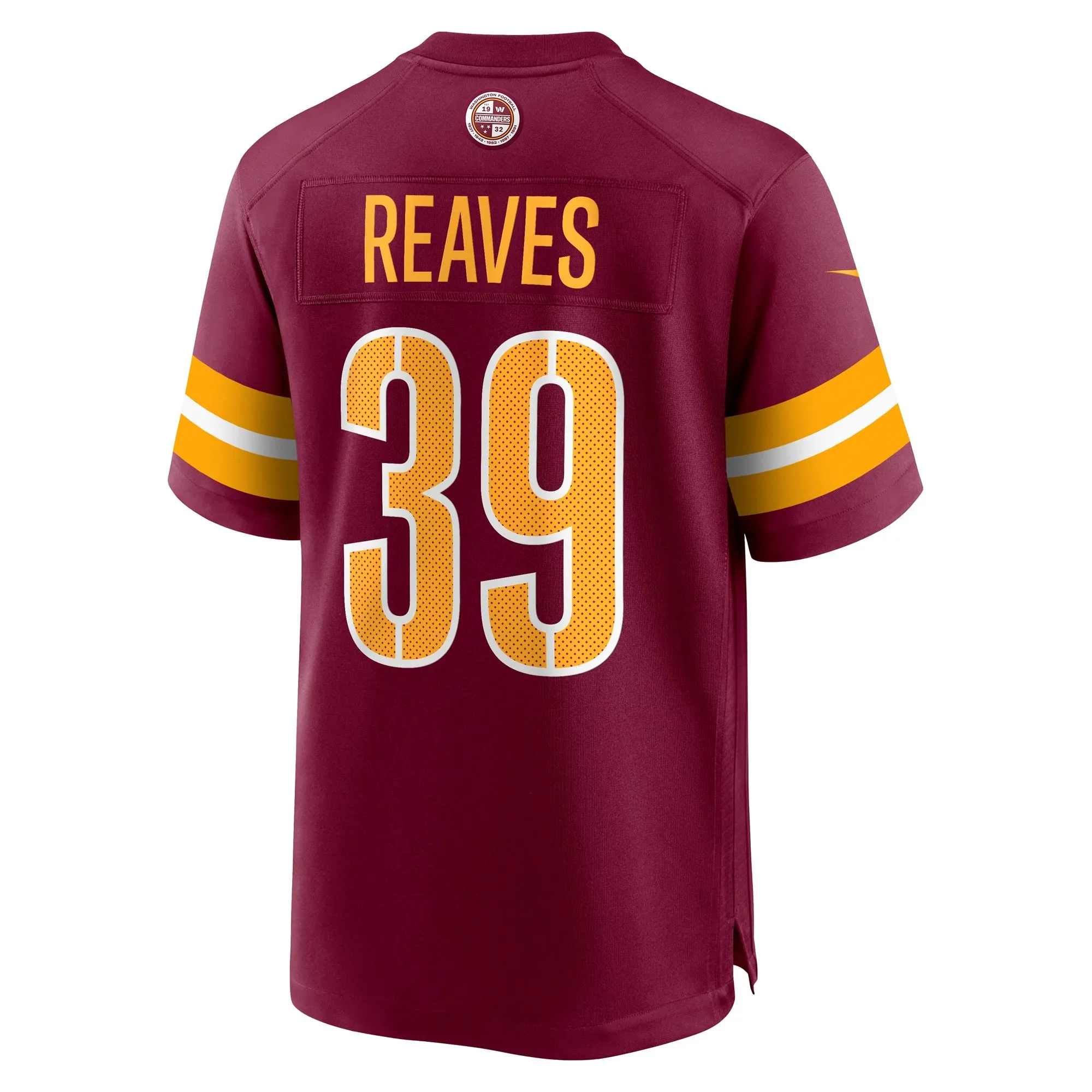 Jeremy Reaves Washington Commanders   Game Jersey -  Burgundy