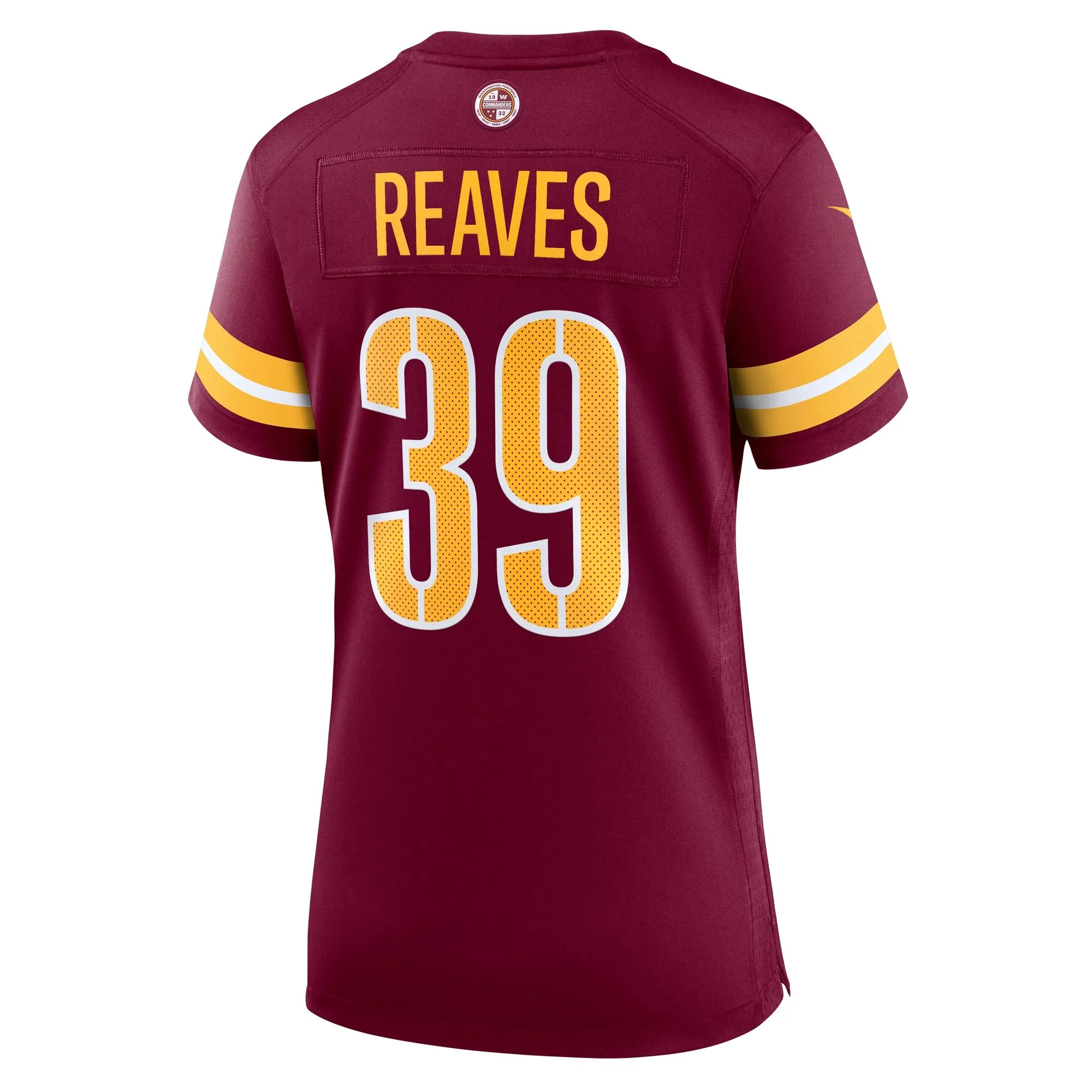 Jeremy Reaves Washington Commanders  Women's  Game Jersey -  Burgundy