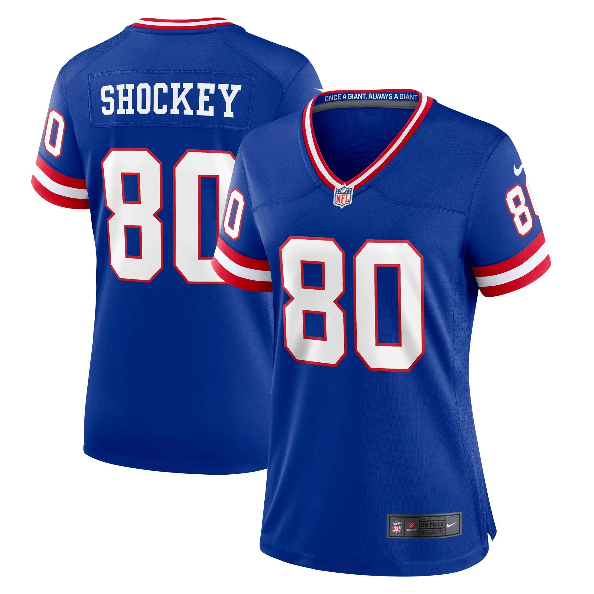 Jeremy Shockey New York Giants  Women's Classic Retired Player Game Jersey - Royal