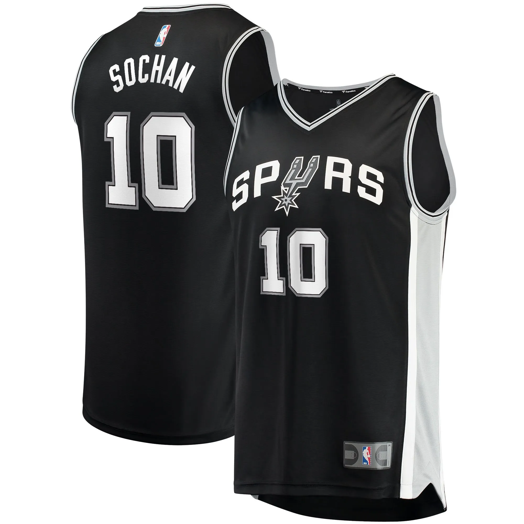 Jeremy Sochan San Antonio Spurs Fanatics Branded Youth 2022 NBA Draft First Round Pick Fast Break Replica Jersey - Icon Edition - Black