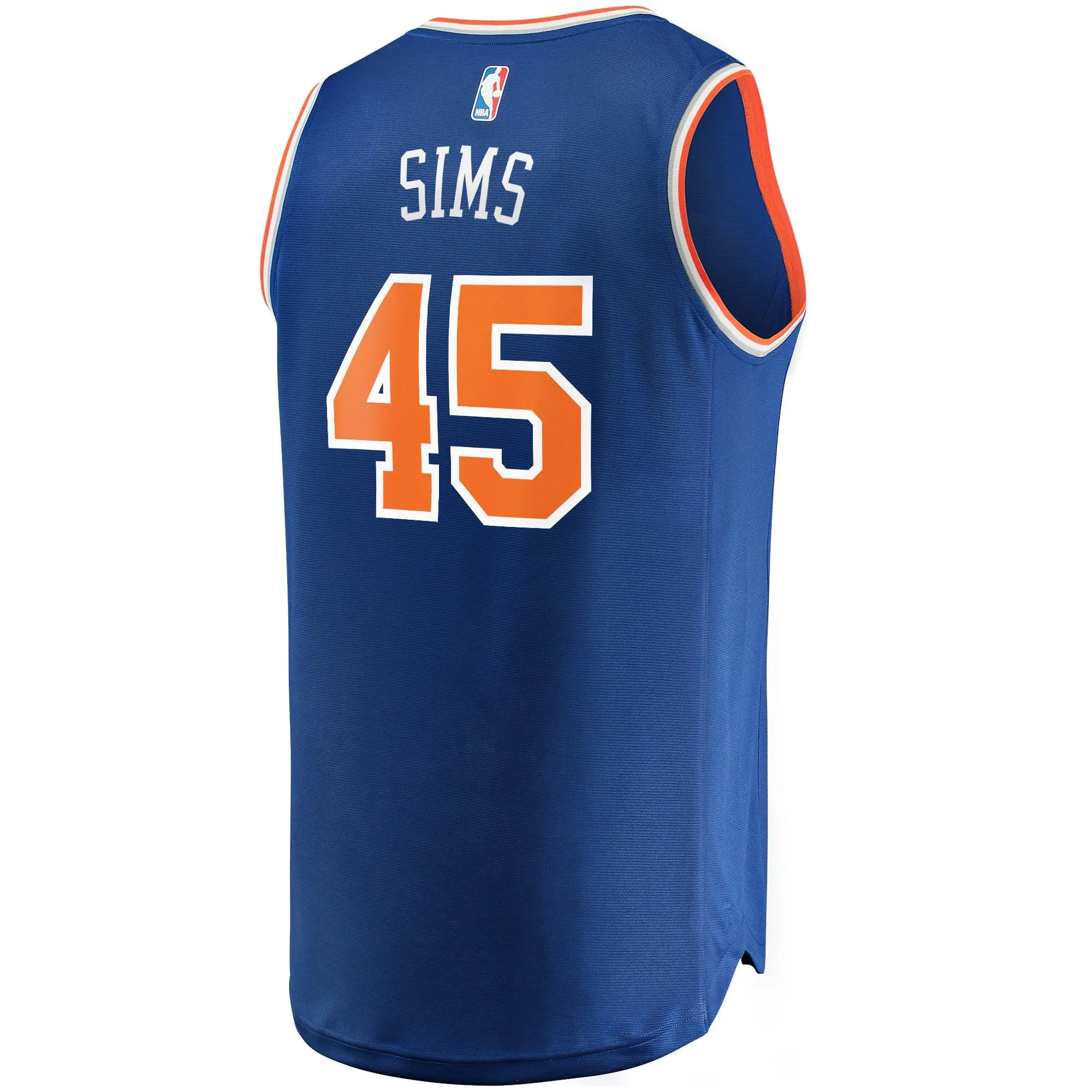 Jericho Sims New York Knicks Fanatics Branded Fast Break Replica Jersey - Icon Edition - Blue