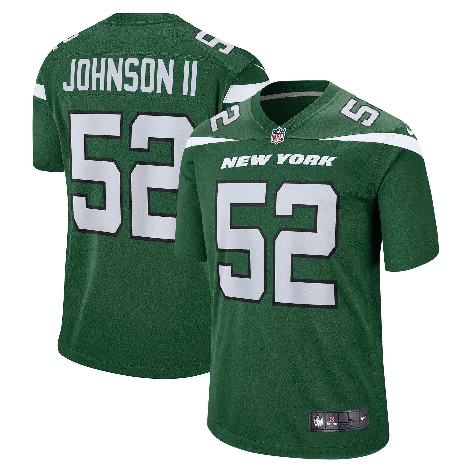 Jermaine Johnson II New York Jets  Player Game Jersey - Green