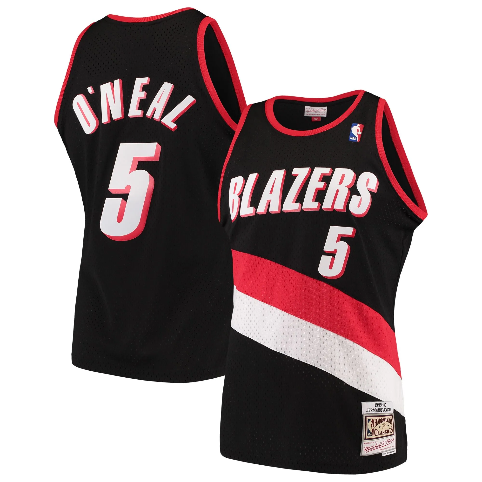 Jermaine O'Neal Portland Trail Blazers Mitchell & Ness 1999/00 Hardwood Classics Swingman Jersey - Black