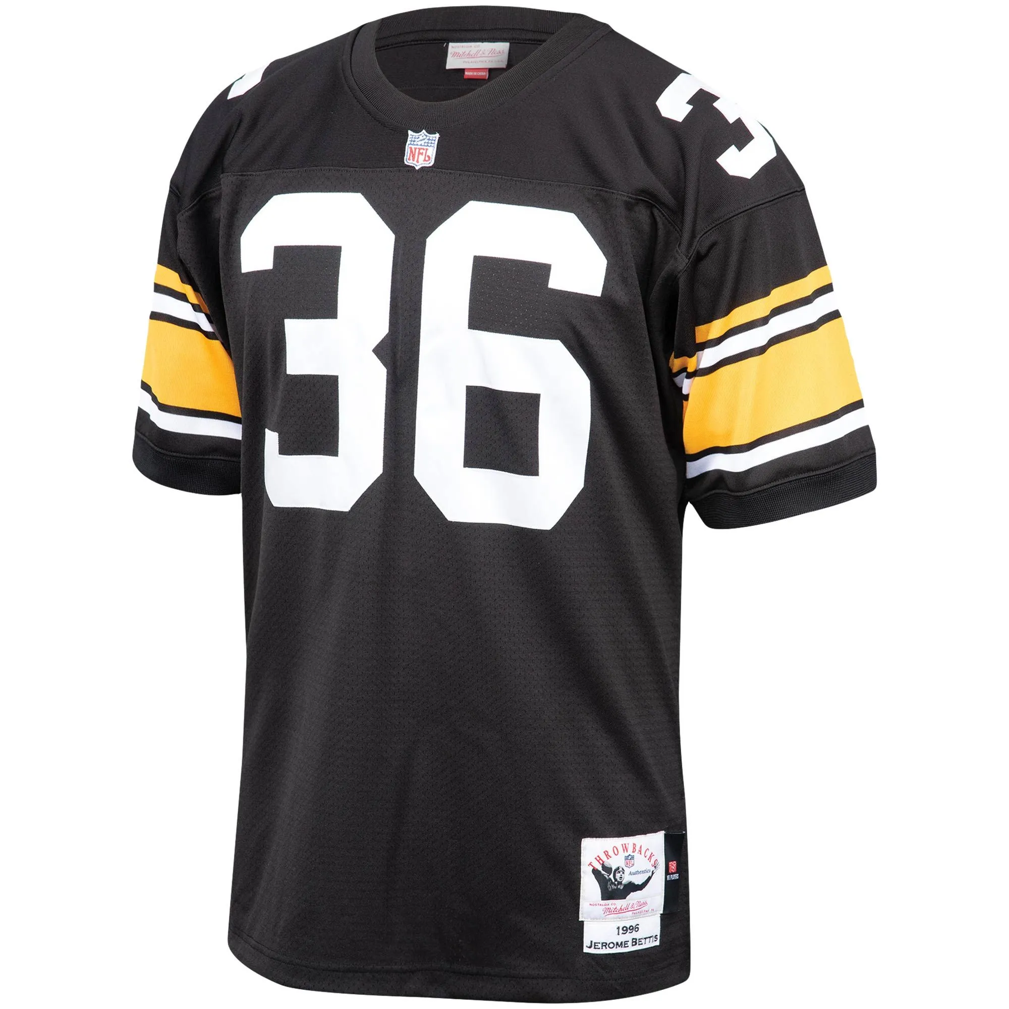 Jerome Bettis Pittsburgh Steelers 1996 Mitchell & Ness  Throwback Retired Player Jersey - Black