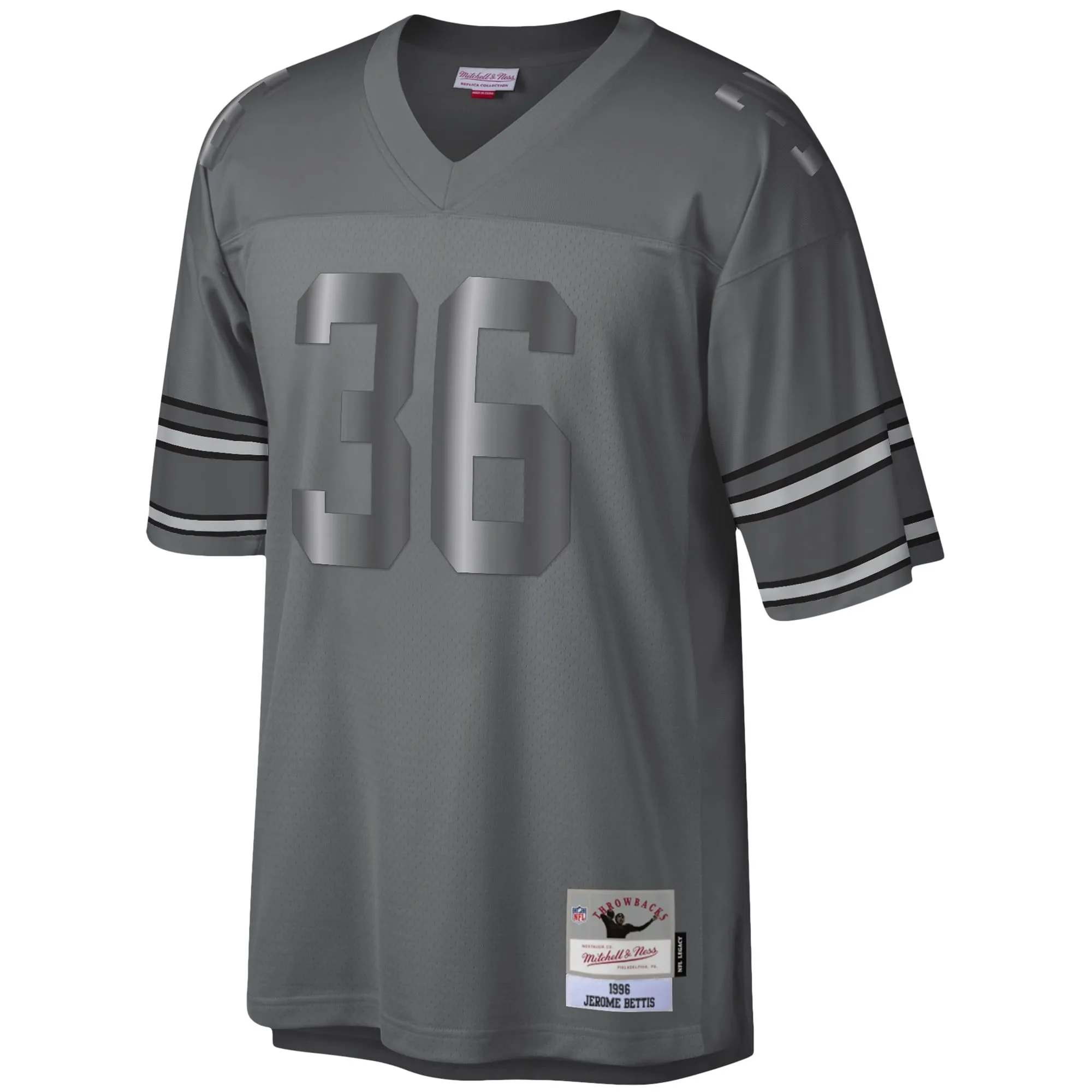 Jerome Bettis Pittsburgh Steelers Mitchell & Ness 1996 Retired Player Metal Legacy Jersey - Charcoal