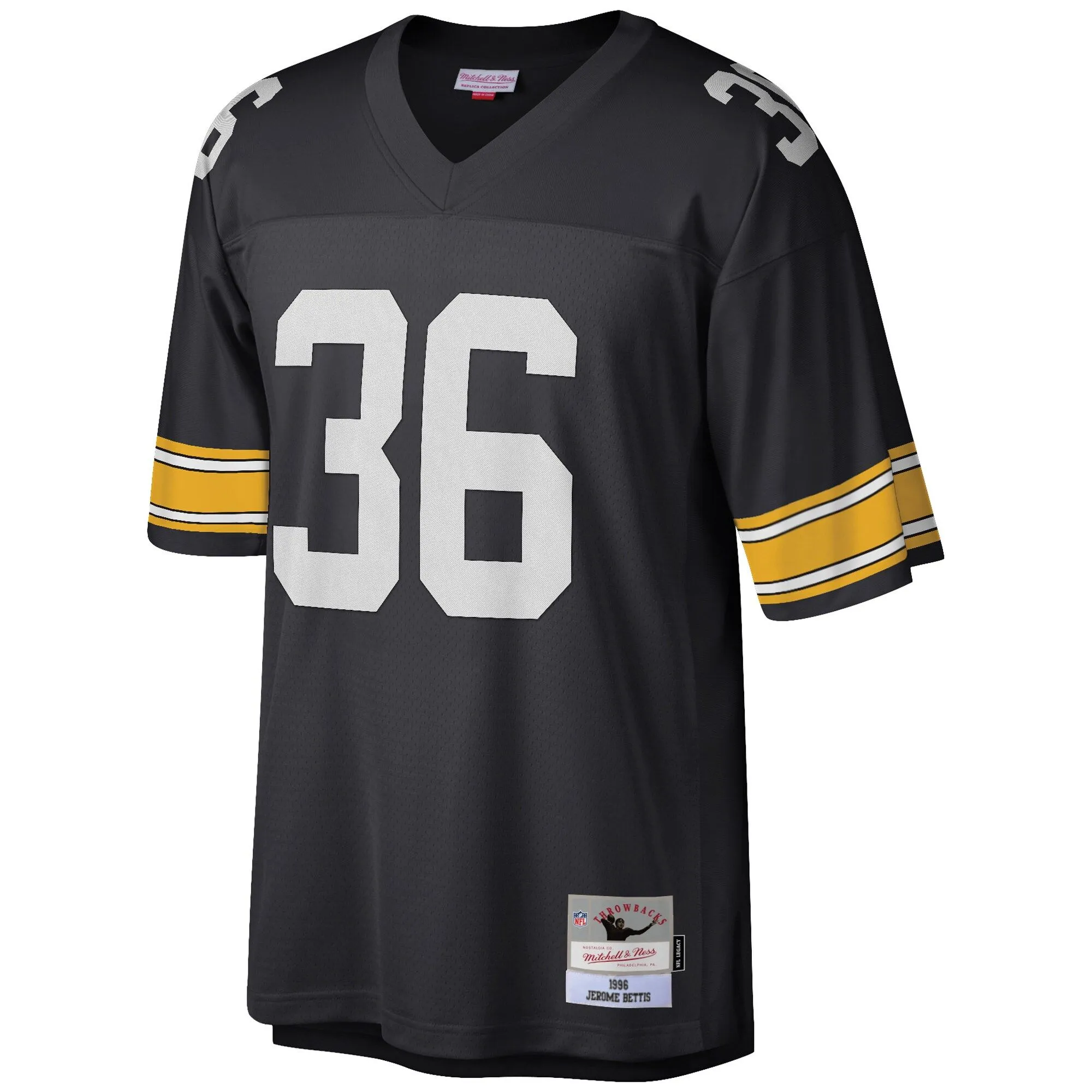 Jerome Bettis Pittsburgh Steelers Mitchell & Ness Big & Tall 1996 Retired Player Replica Jersey - Black