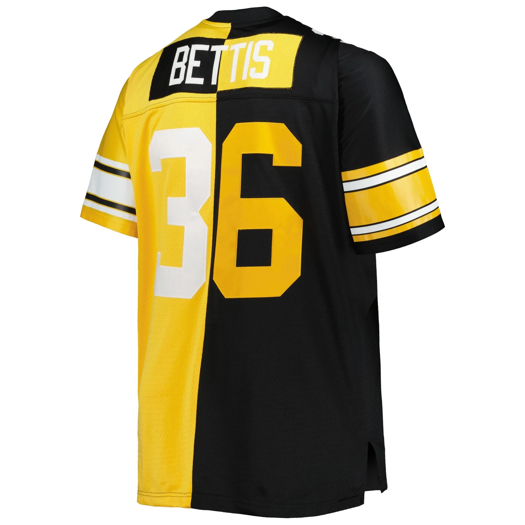 Jerome Bettis Pittsburgh Steelers Mitchell & Ness Big & Tall Split Legacy Retired Player Replica Jersey - Black/Gold