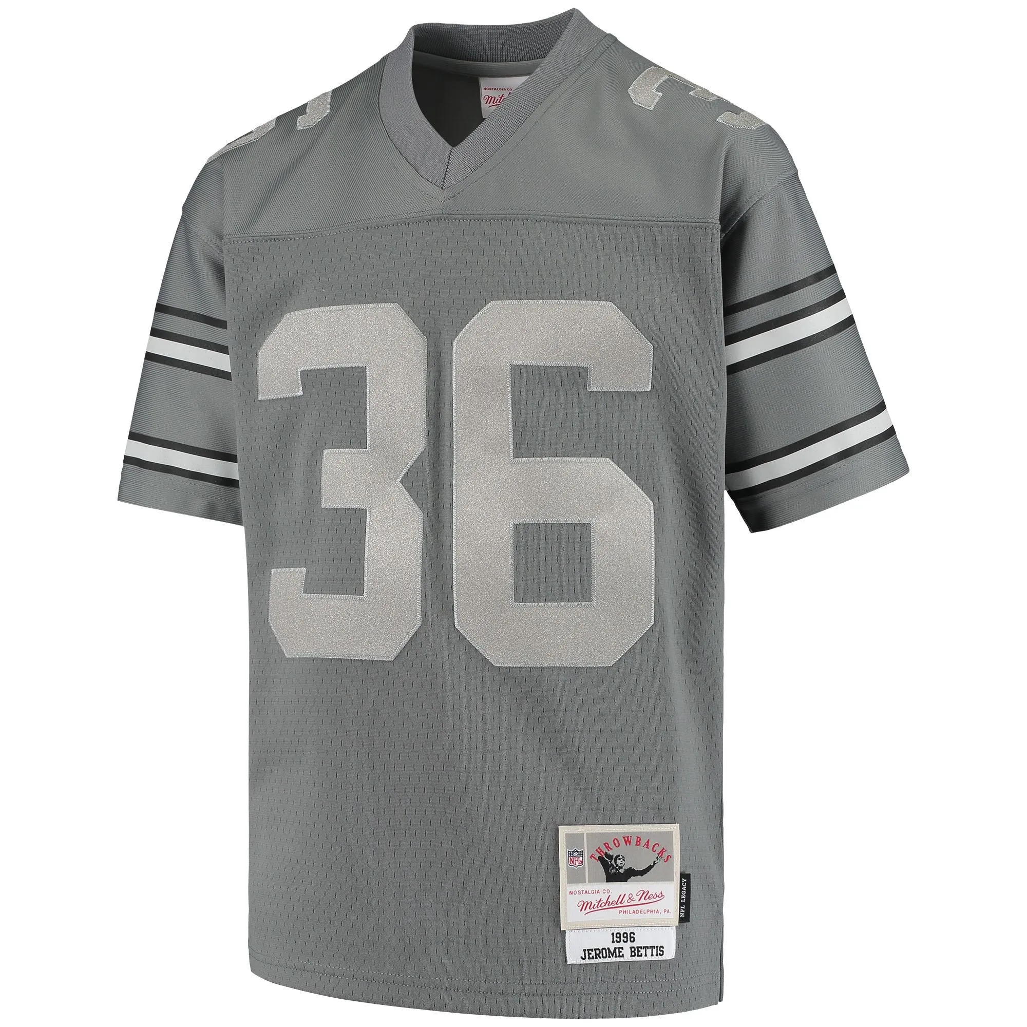 Jerome Bettis Pittsburgh Steelers Mitchell & Ness Youth 1996 Retired Player Metal Replica Jersey - Charcoal