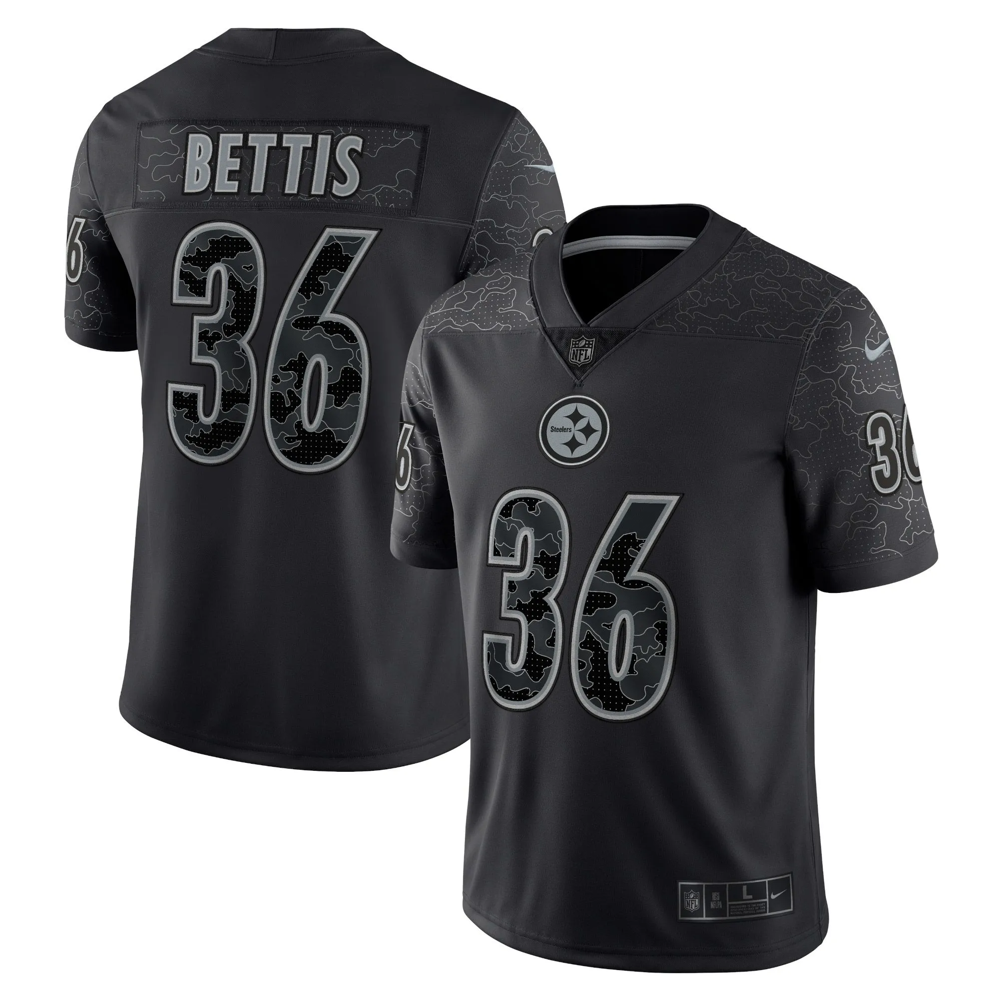 Jerome Bettis Pittsburgh Steelers  Retired Player RFLCTV Limited Jersey - Black