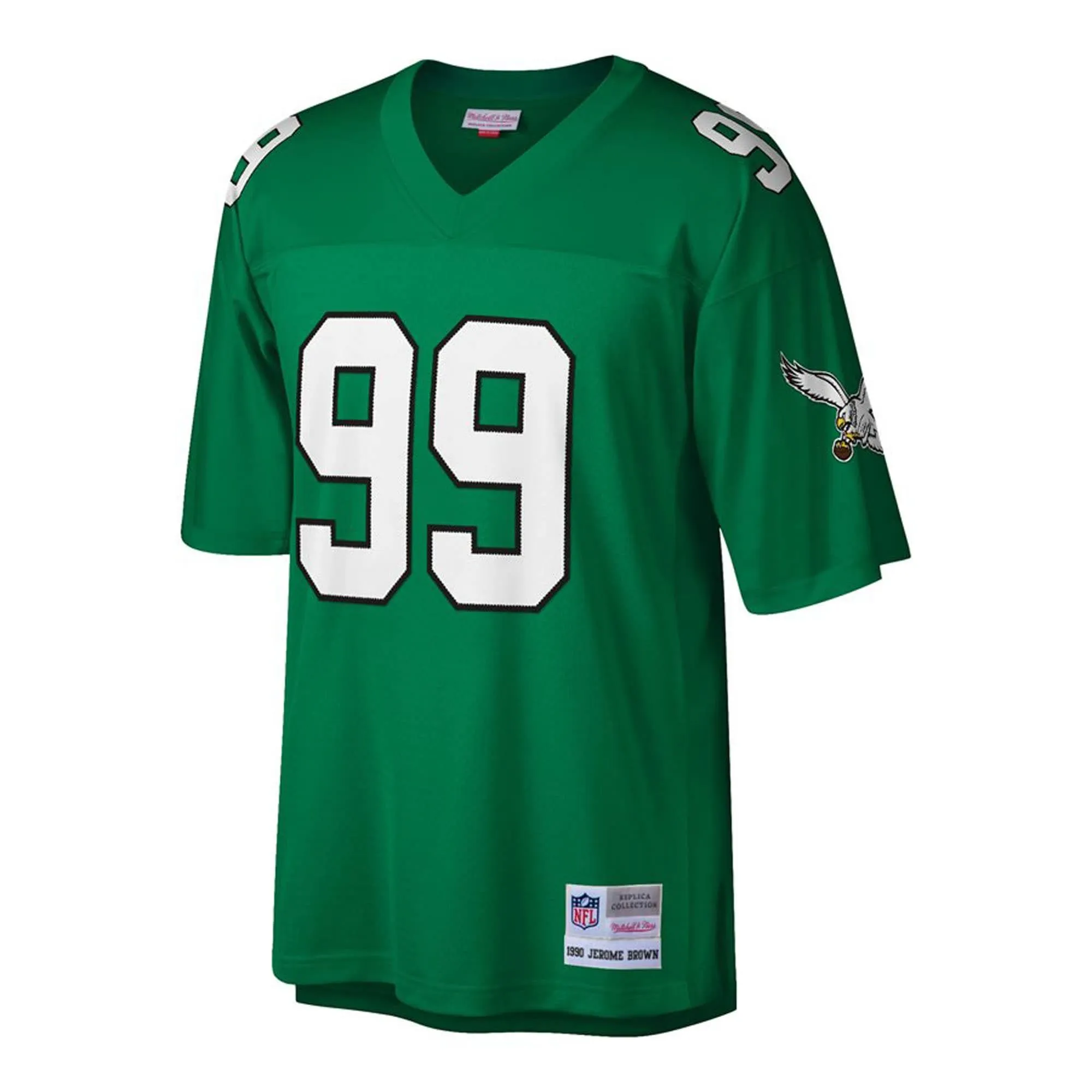 Jerome Brown Philadelphia Eagles Mitchell & Ness Big & Tall 1990 Retired Player Replica Jersey - Kelly Green