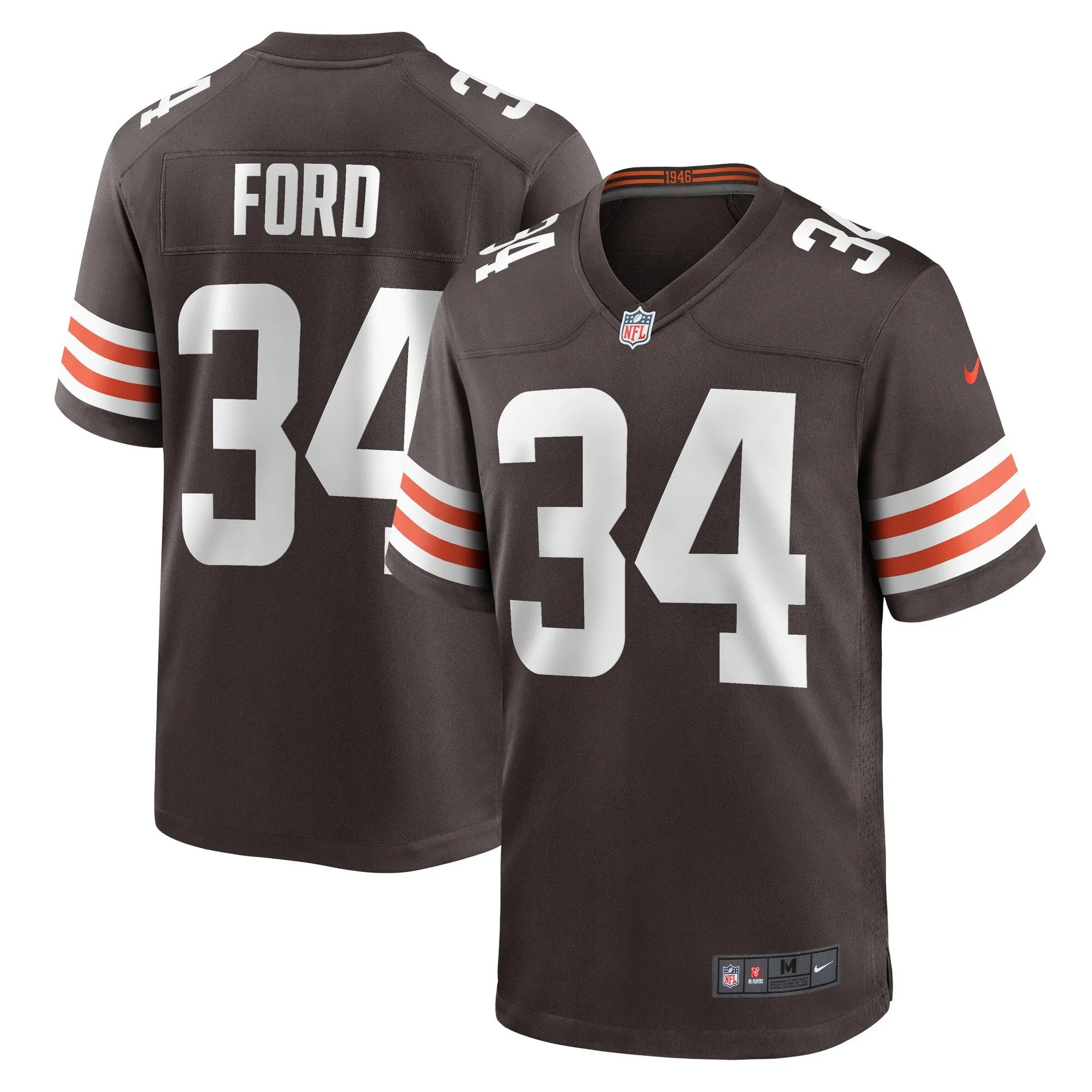 Jerome Ford Cleveland Browns  Game Player Jersey - Brown