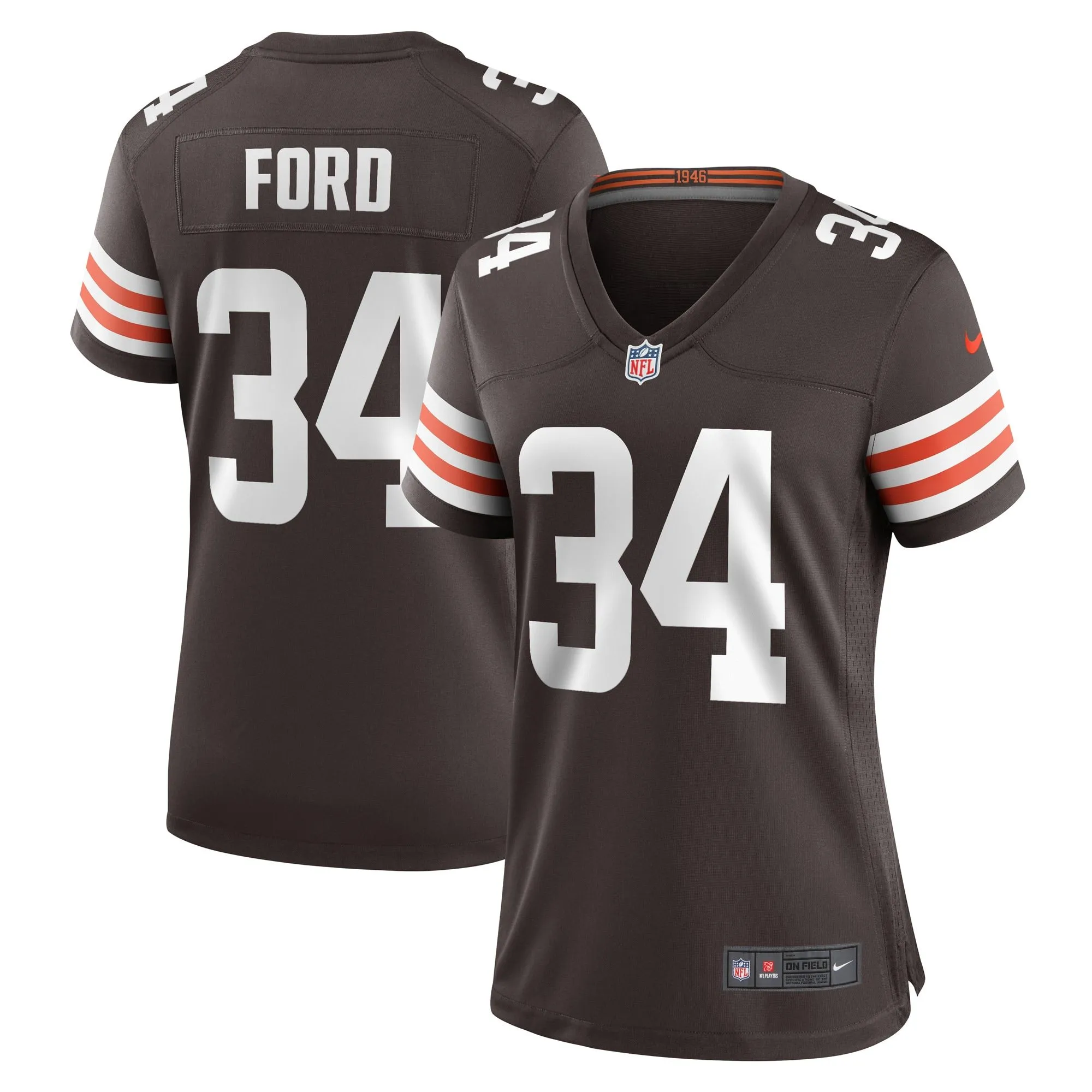 Jerome Ford Cleveland Browns  Women's Game Player Jersey - Brown