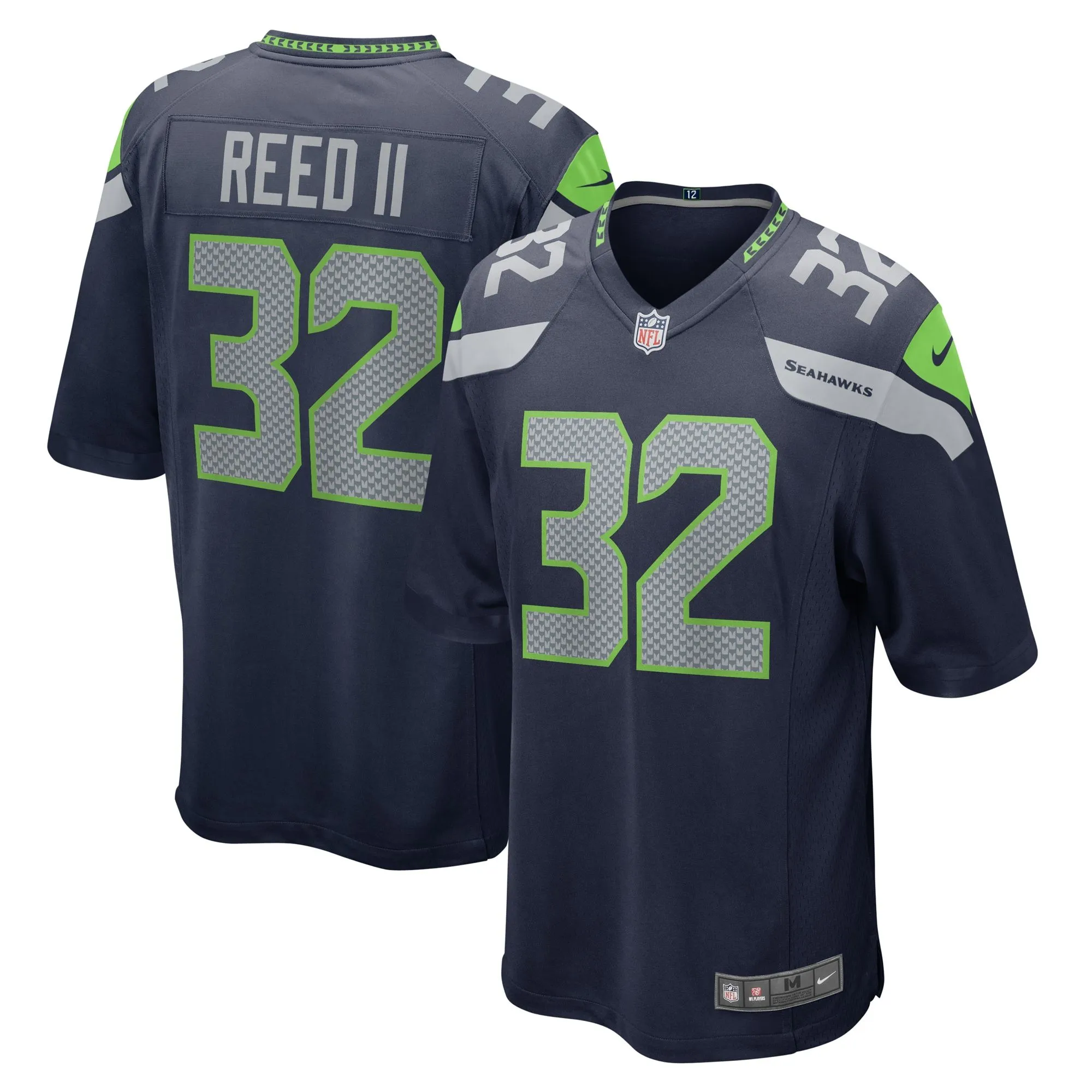 Jerrick Reed II Seattle Seahawks   Game Jersey - College Navy