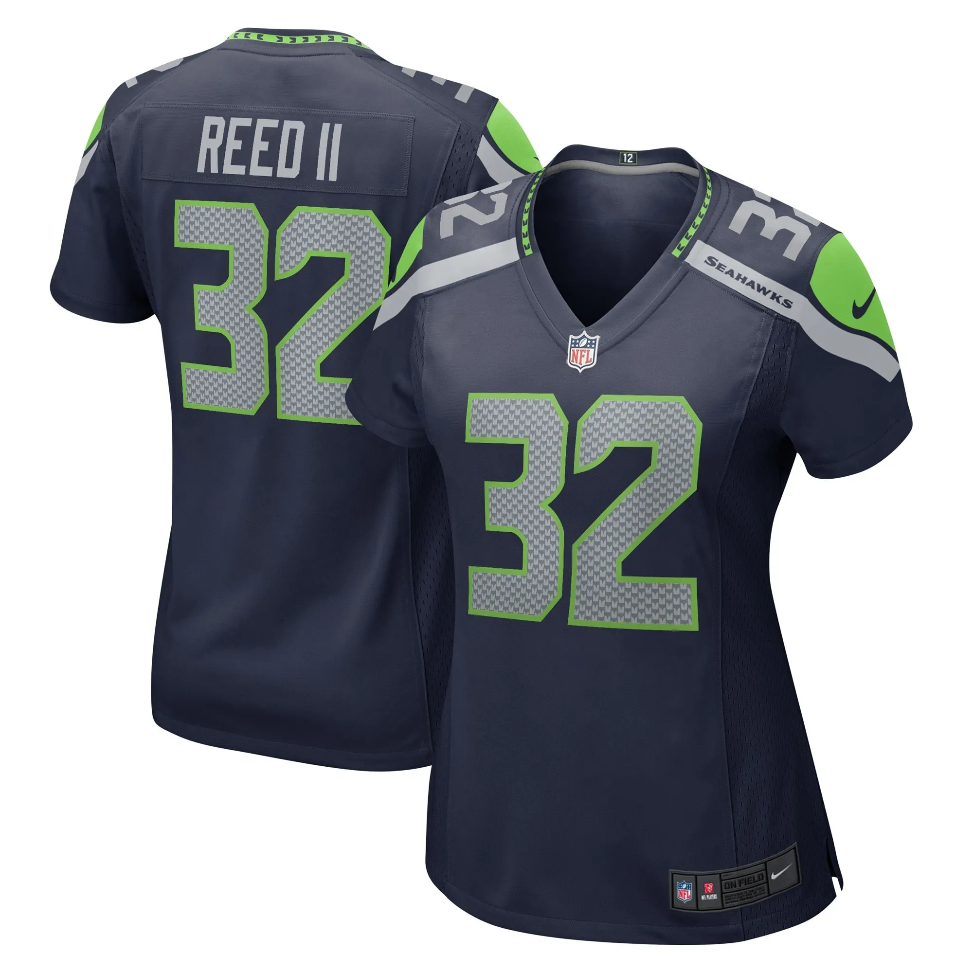 Jerrick Reed II Seattle Seahawks  Women's  Game Jersey - College Navy