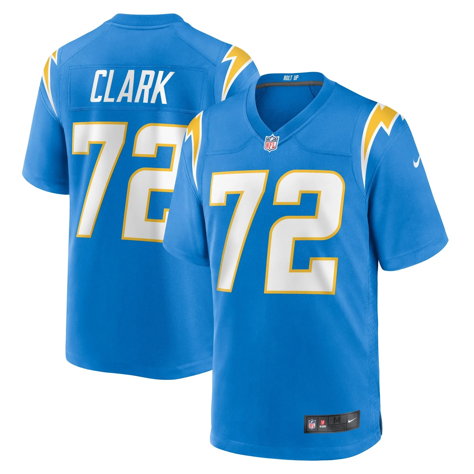 Jerrod Clark Los Angeles Chargers  Team Game Jersey -  Powder Blue