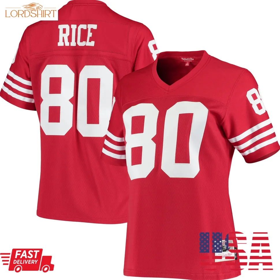 Jerry Rice San Francisco 49Ers Mitchell & Ness Women's 1990 Legacy Replica Jersey   Scarlet