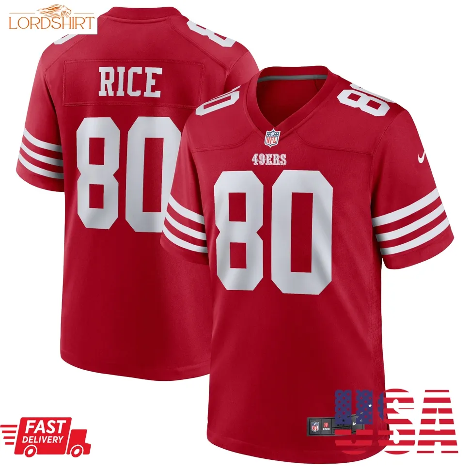 Jerry Rice San Francisco 49Ers  Retired Team Player Game Jersey   Scarlet