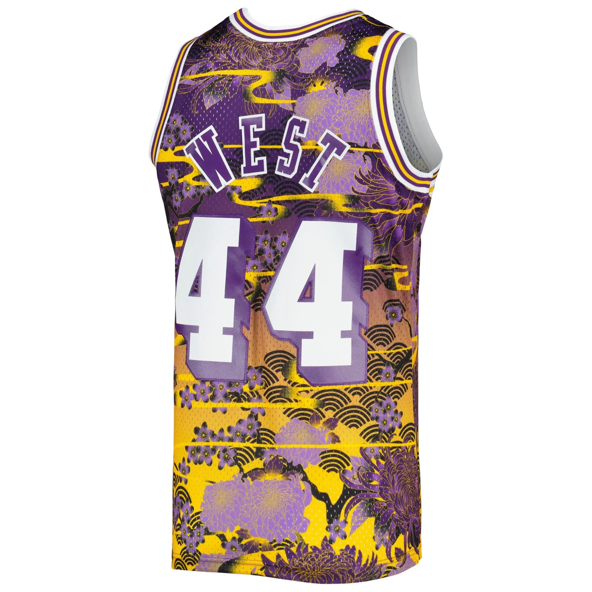 Jerry West Los Angeles Lakers Mitchell & Ness 1971/72 Hardwood Classics Lunar New Year Swingman Jersey - Purple