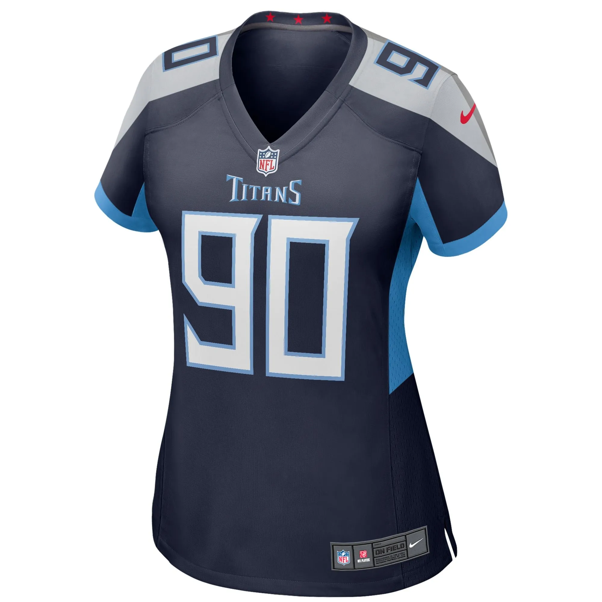 Jevon Kearse Tennessee Titans  Women's Game Retired Player Jersey - Navy