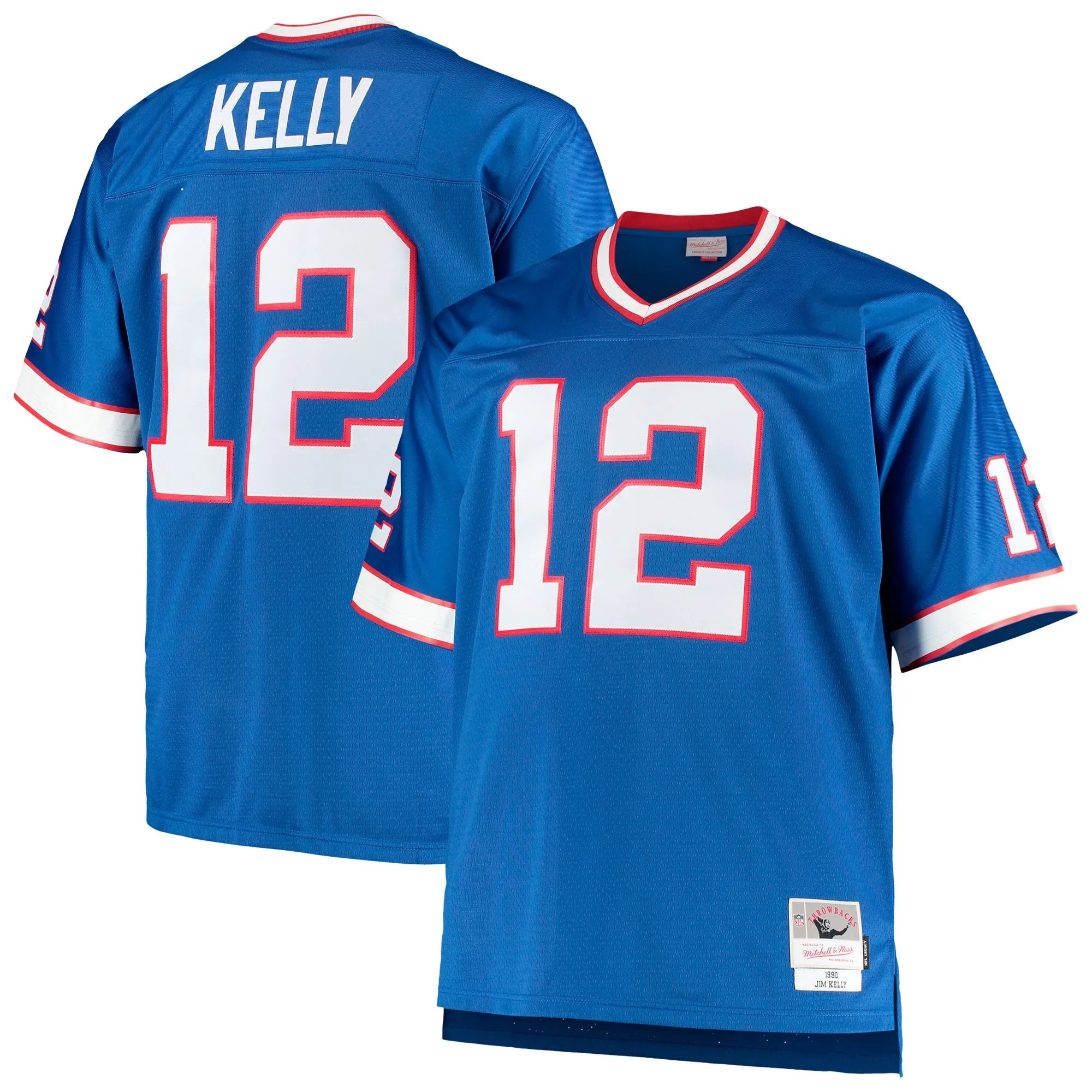 Jim Kelly Buffalo Bills Mitchell & Ness Big & Tall 1990 Retired Player Replica Jersey - Royal